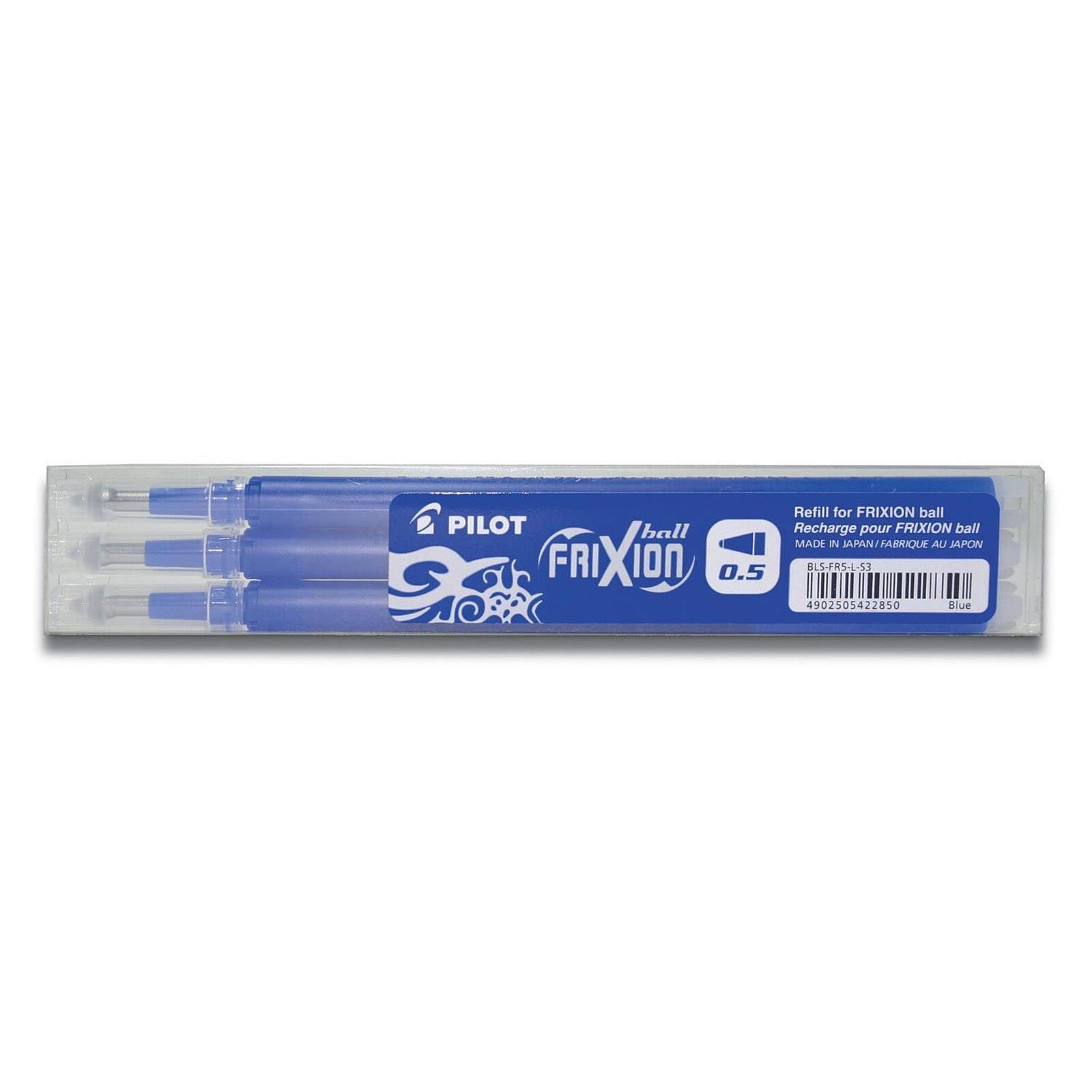 Lot de 3 recharges pour stylo roller effaçable - Bleu - FriXion Ball &  FriXion Ball Clicker- Pointe fine - Pilot - Recharges - Encres