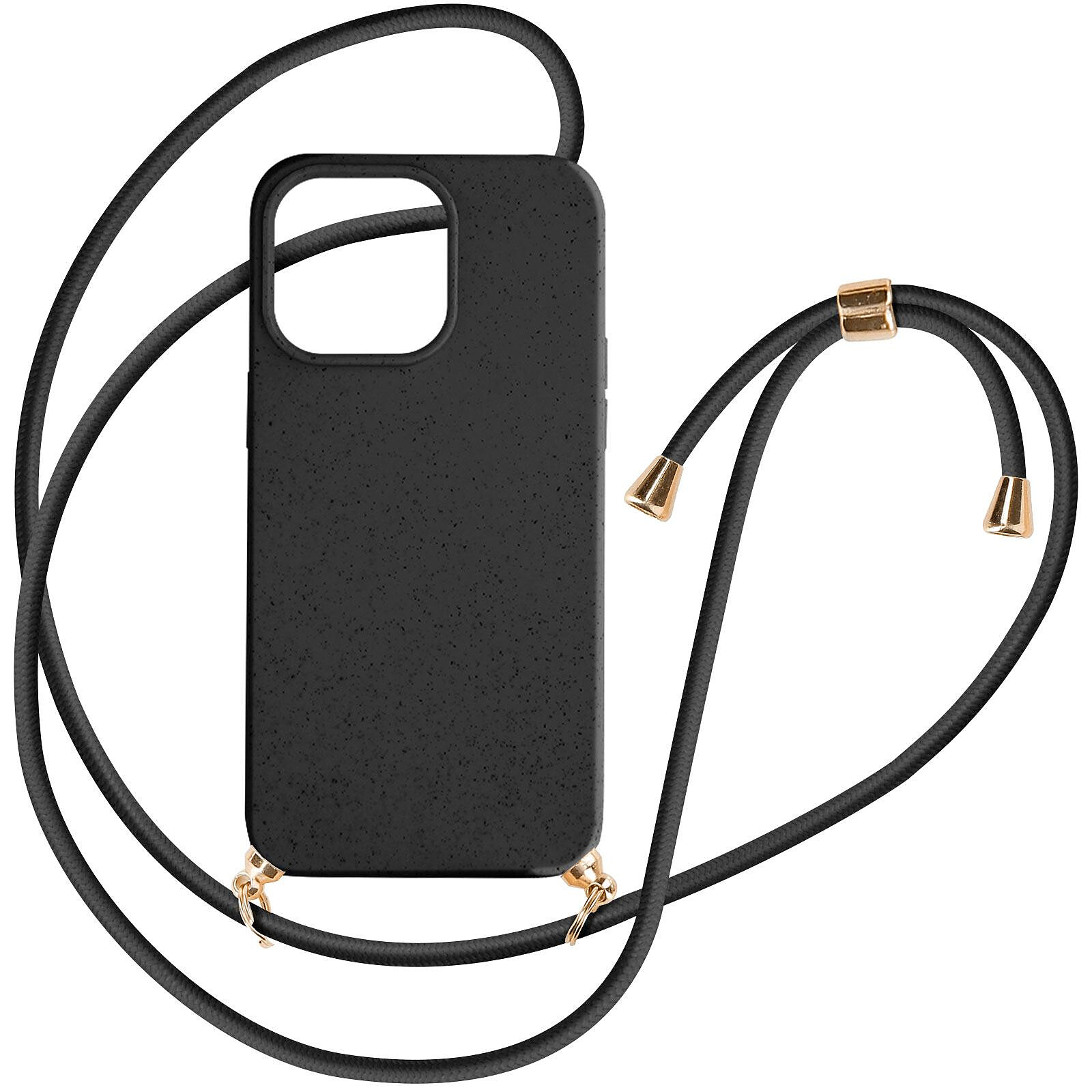 Avizar Coque cordon pour iPhone 15 Pro Silicone Recyclable Noir - Coque  téléphone - LDLC