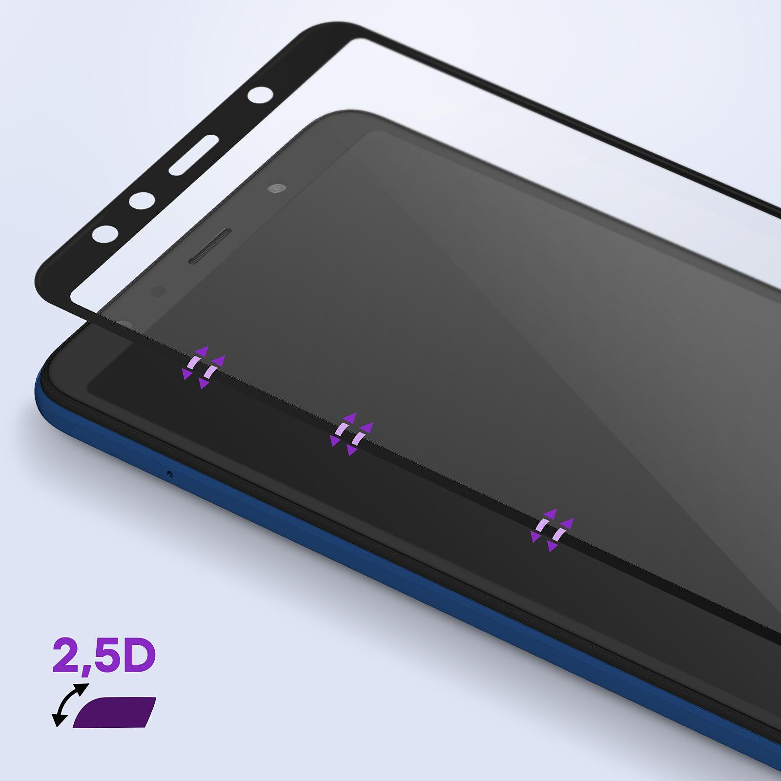 Force Glass Verre Incassable pour Samsung Galaxy A7 2018 Dureté 9H+  Garantie à vie noir - Protection écran - LDLC