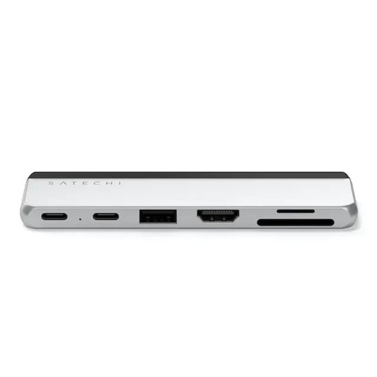 Dock USB-C 7 ports pour MacBook Air / Pro - Satechi Pro Hub Slim - Argent -  Station d'accueil & Dock - SATECHI
