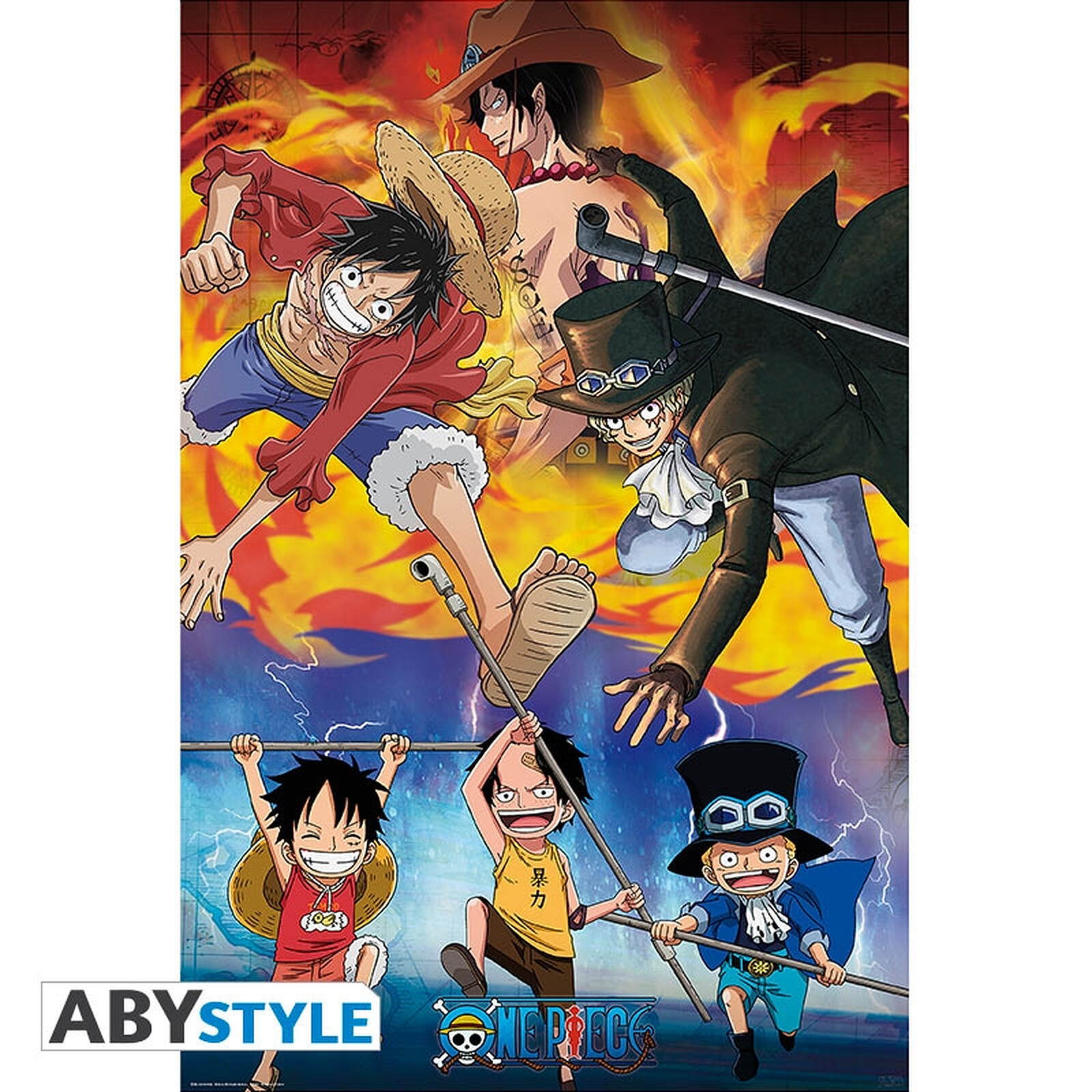 One Piece - Poster Ace Sabo Luffy (91,5 X 61 Cm) - Produits Geek divers -  LDLC