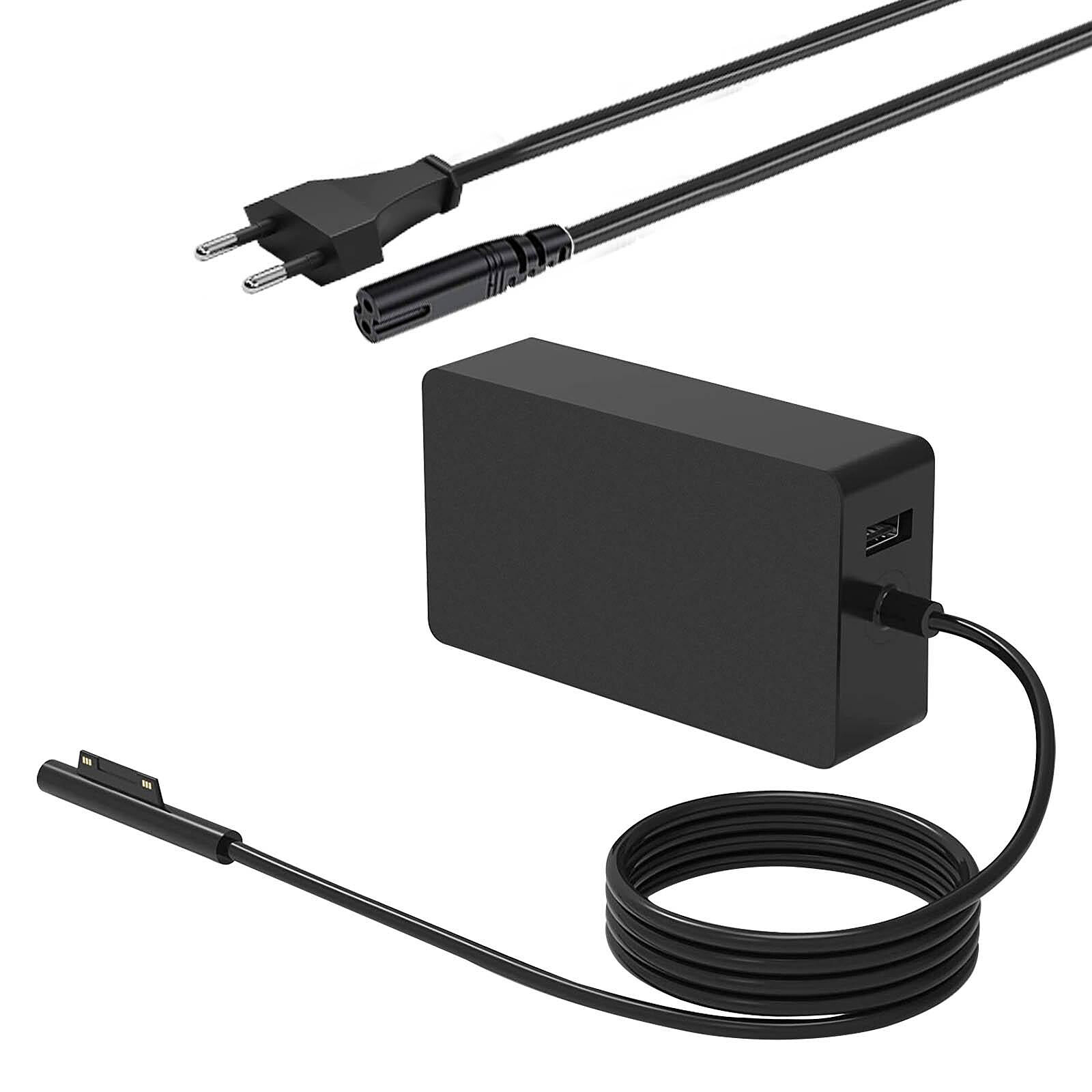 Avizar Chargeur Secteur 44W pour Microsoft Surface charge rapide Noir -  Chargeur tablette - LDLC