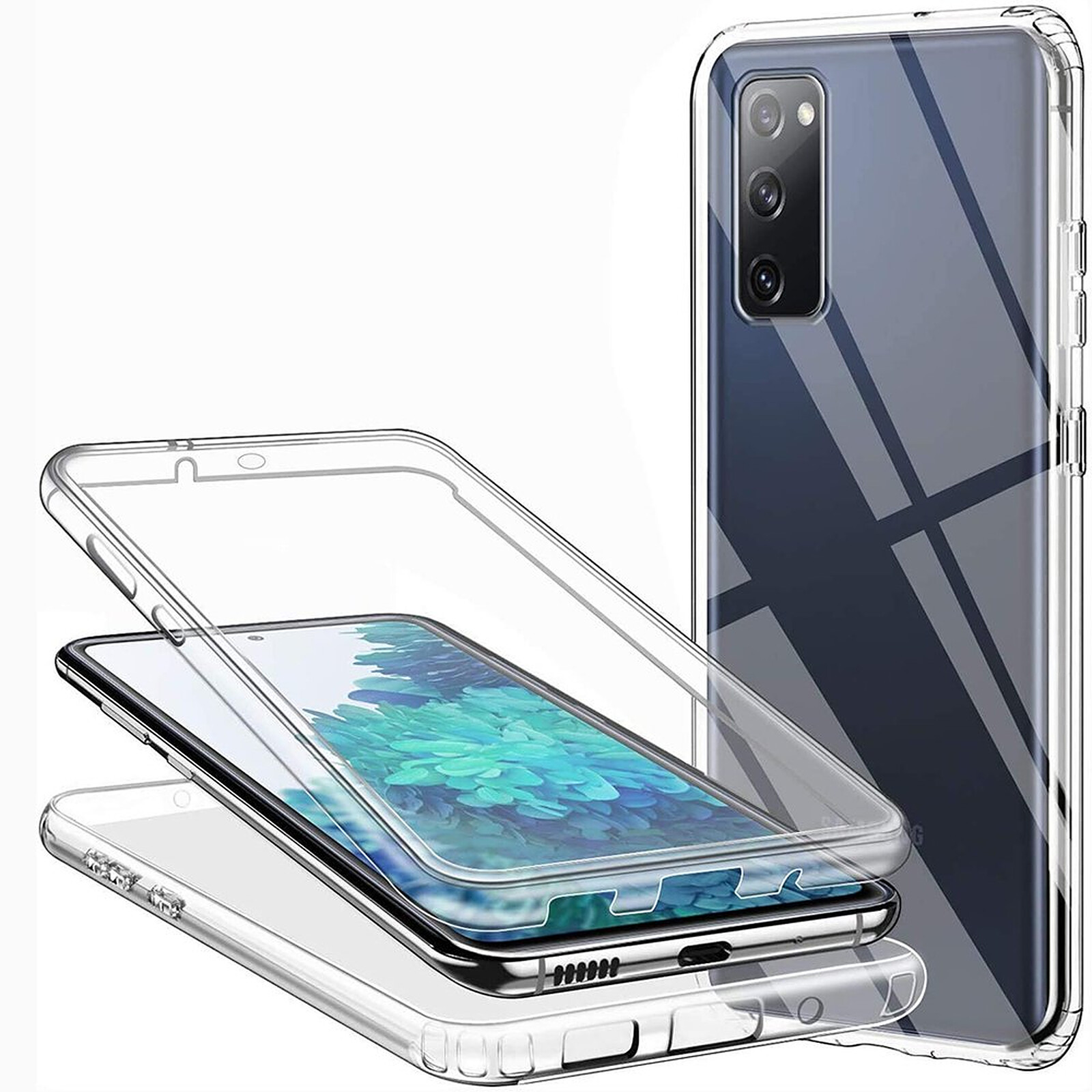 Evetane Coque Samsung Galaxy S20 FE Silicone liquide Vert Foret + 2 Vitres  en Verre trempé Protection écran Antichocs - Coque téléphone - LDLC