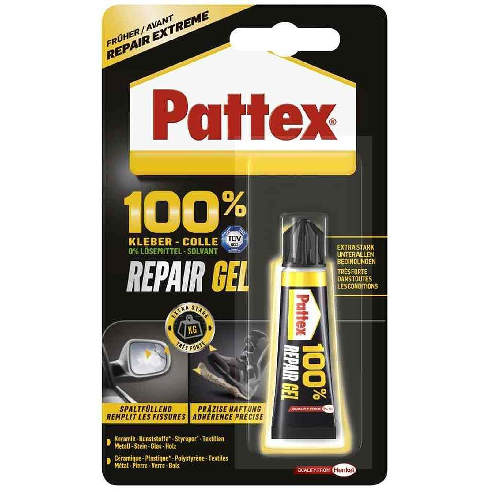PATTEX Colle forte Repair Extreme 8g sans solvant - Ruban adhésif