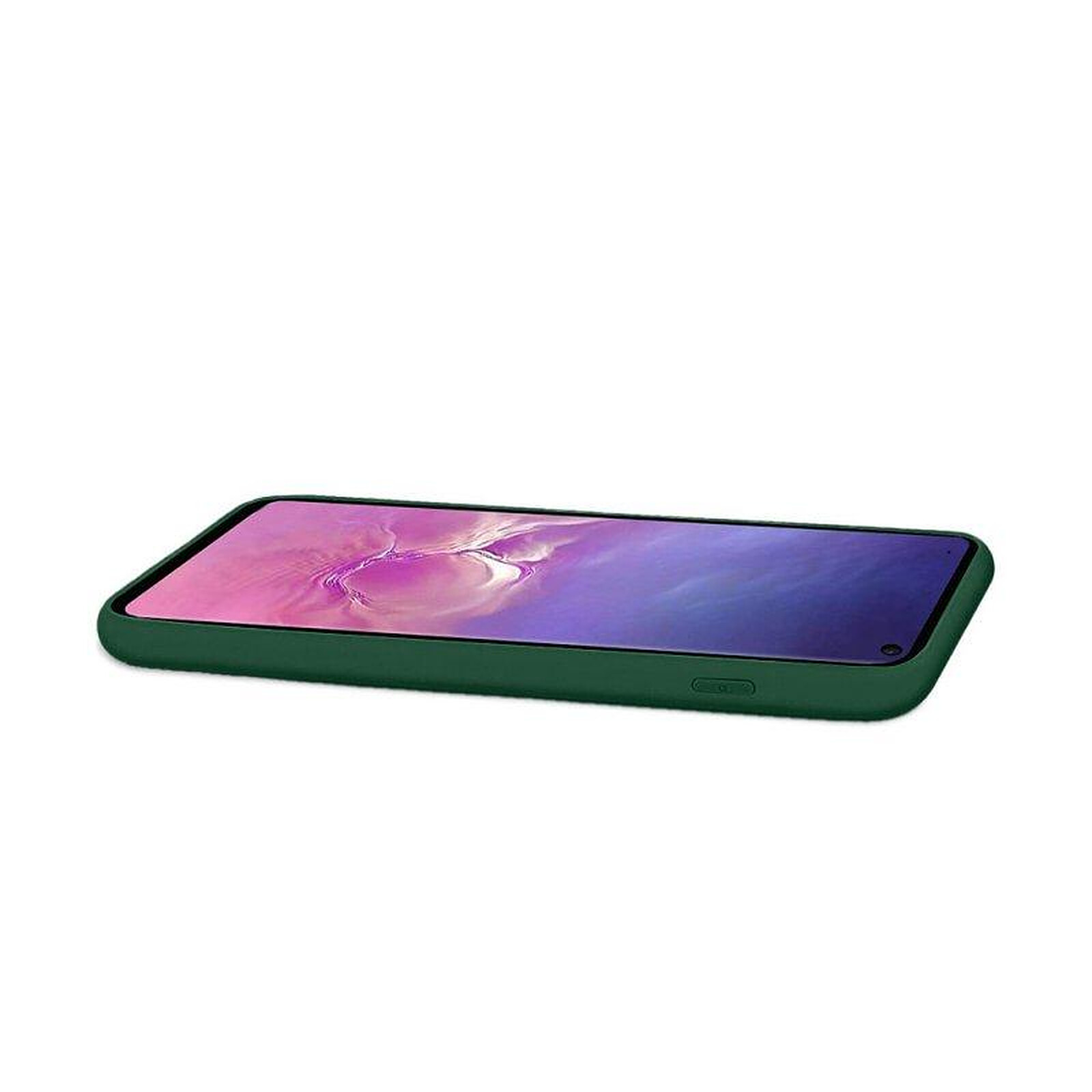 Evetane Coque Samsung Galaxy S10e Silicone liquide Vert Foret + 2