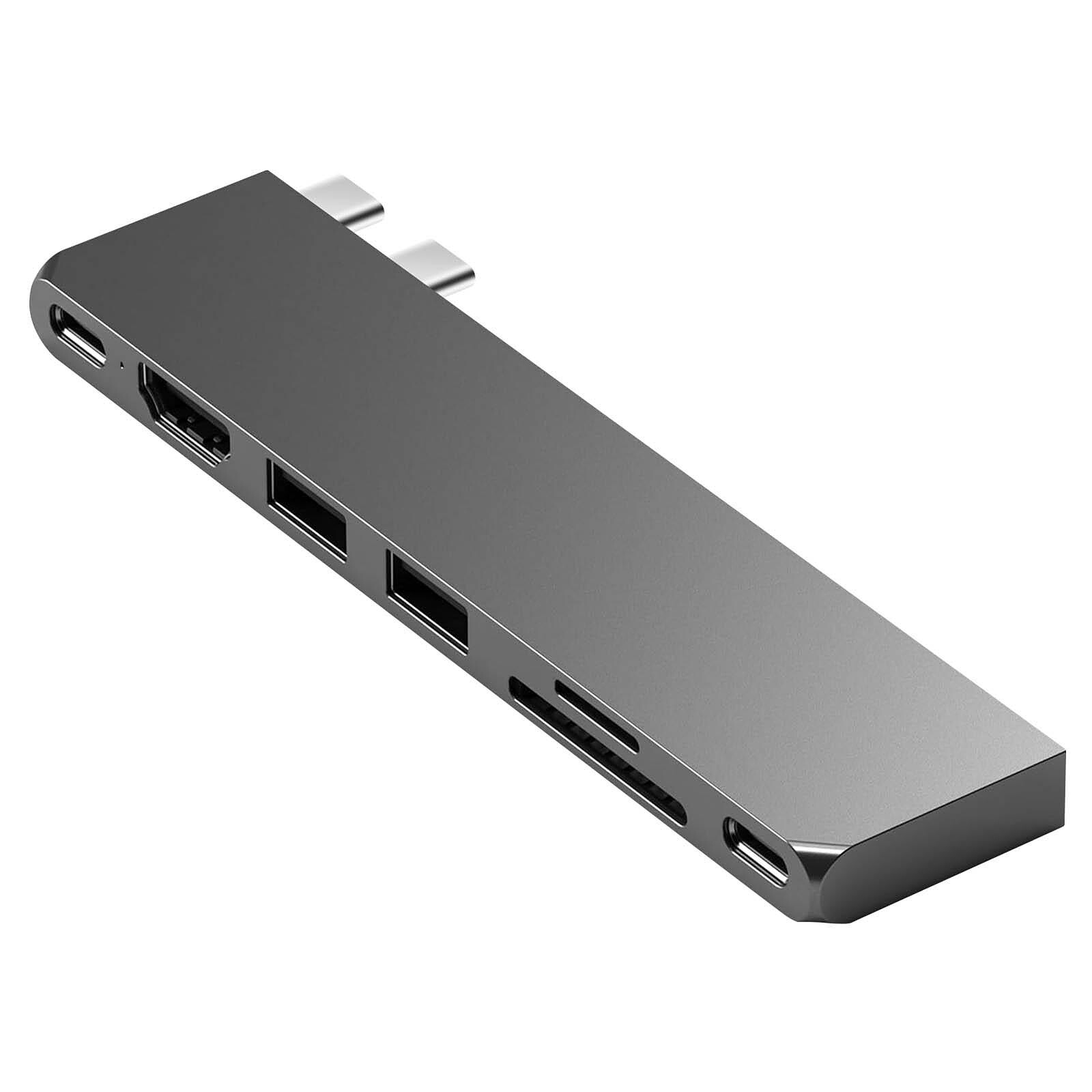 Satechi Hub Macbook Pro Hub Slim Gris, USB USB-C HDMI 4K Lecteur Carte -  Câble & Adaptateur - LDLC