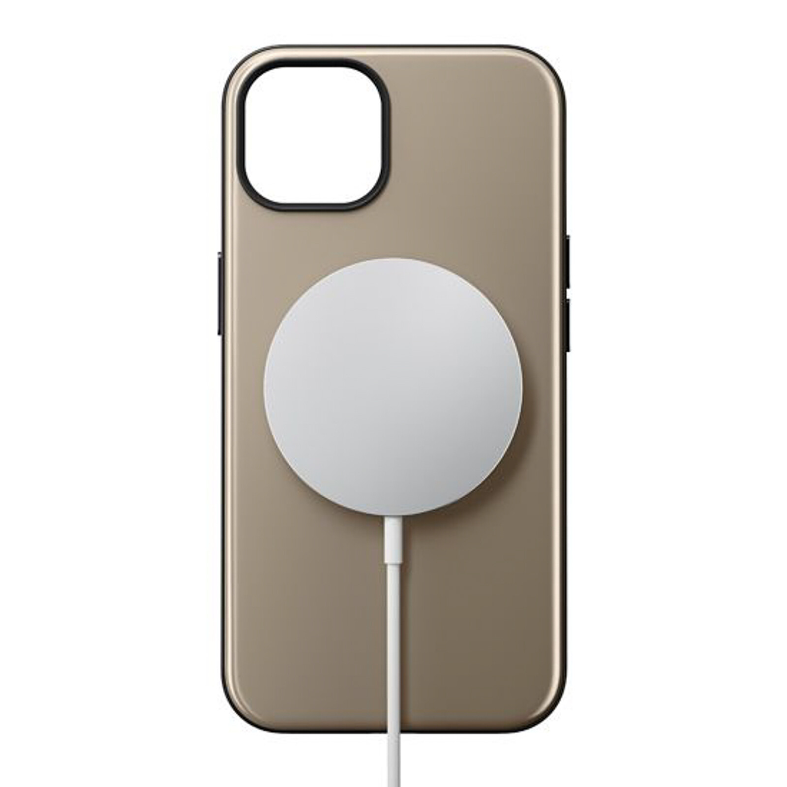 Coque iPhone 13 transparente revêtement métallique Magsafe (argent) 