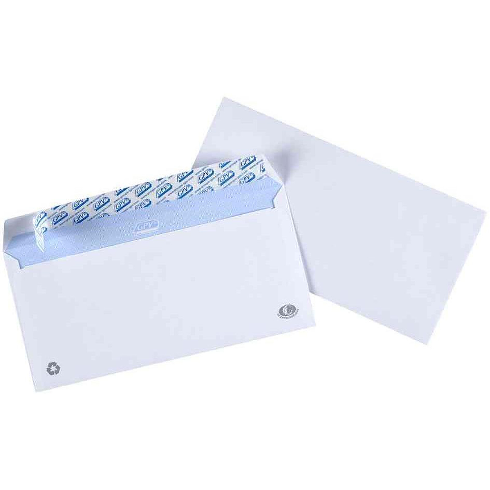 GPV Enveloppes, DL, 110 x 220 mm, blanc, sans fenêtre - Enveloppe - LDLC