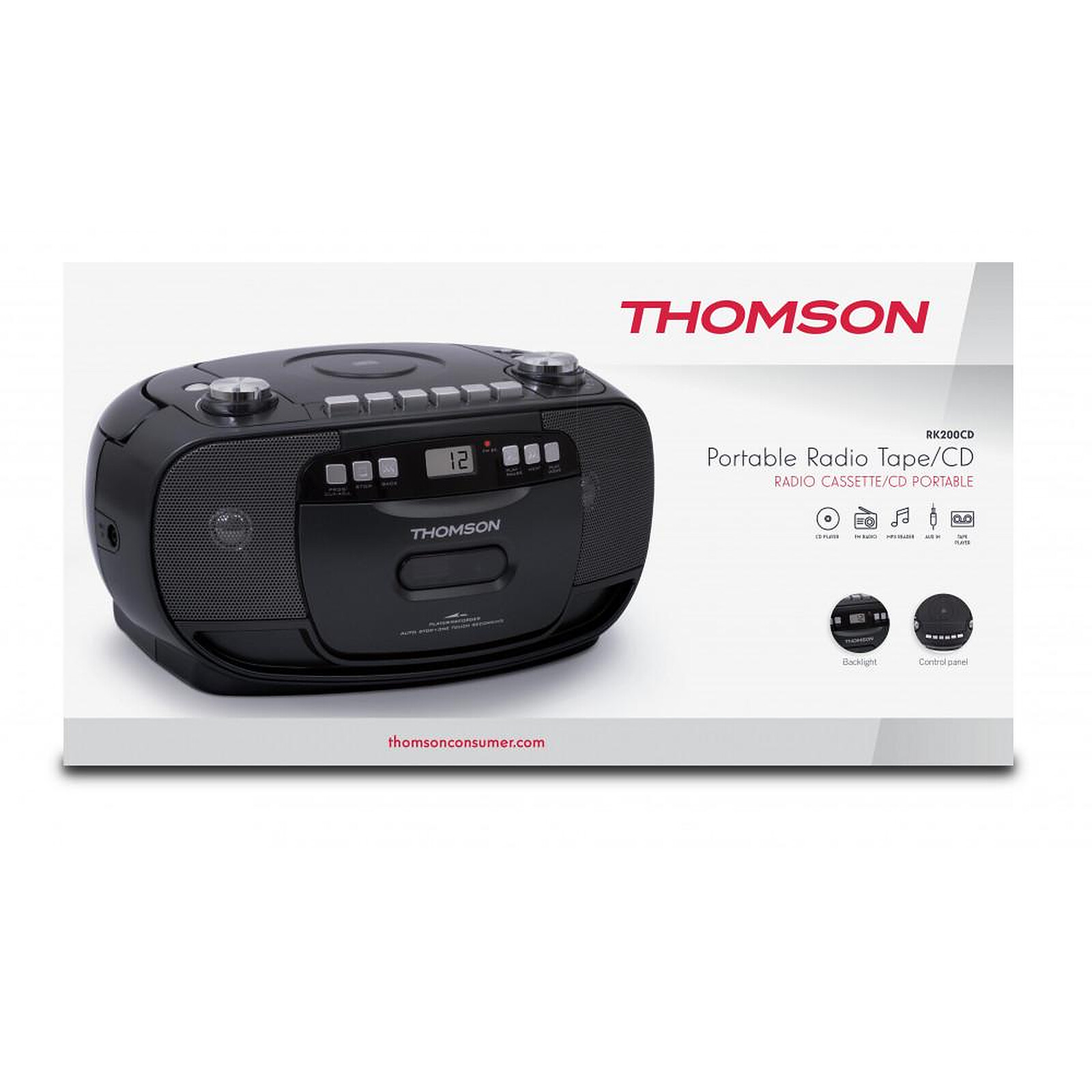 Thomson RK200CD - Lecteur CD / Cassette + Radio Portable - Radio & radio  réveil - LDLC