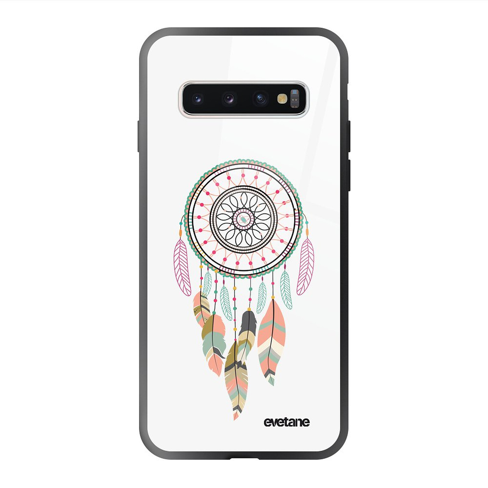 Evetane Samsung Galaxy S10 Tempered Glass Scenario Pastel Aspiration Catcher