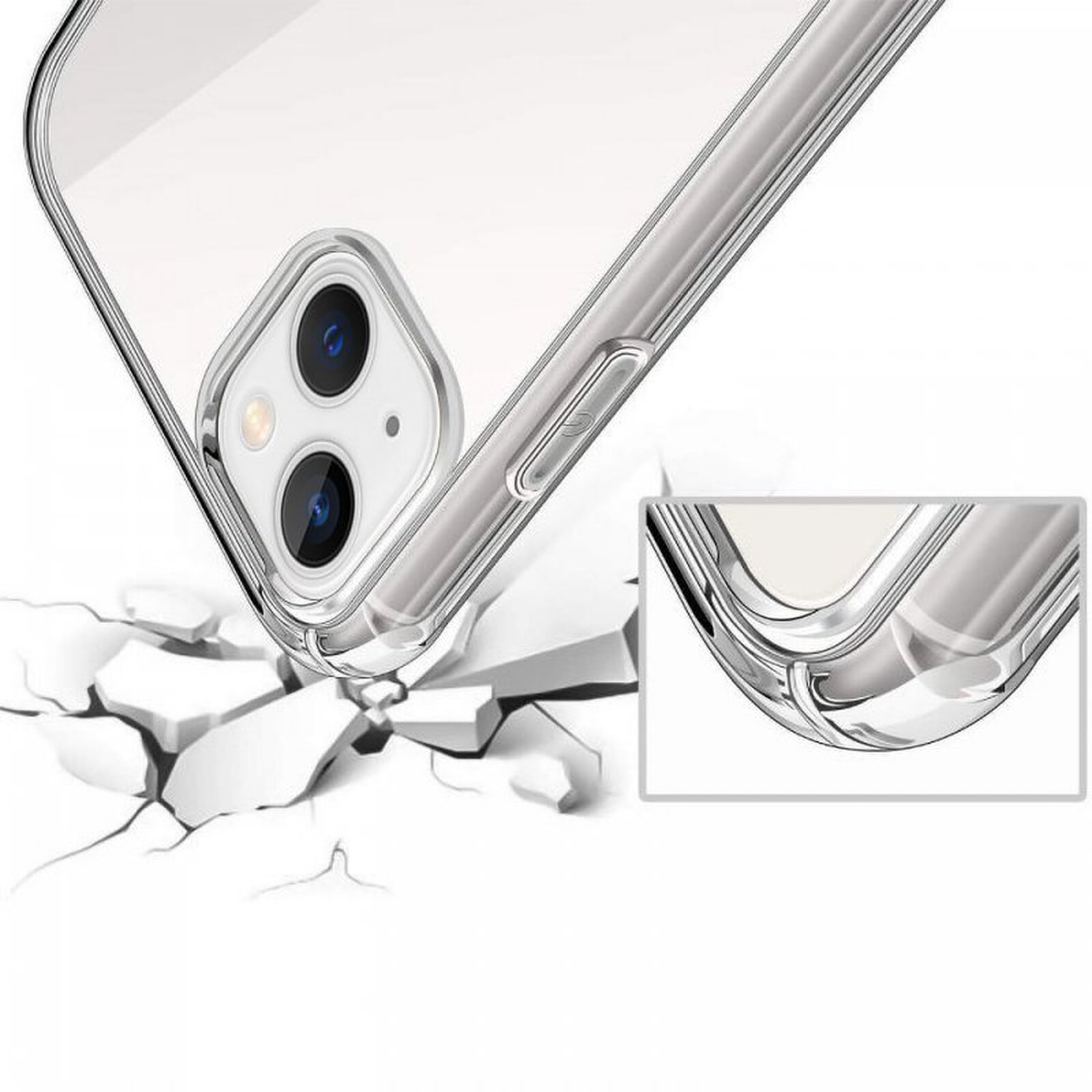 Evetane Coque Apple iPhone 11 Pro Antichoc Silicone + 2 Vitres en