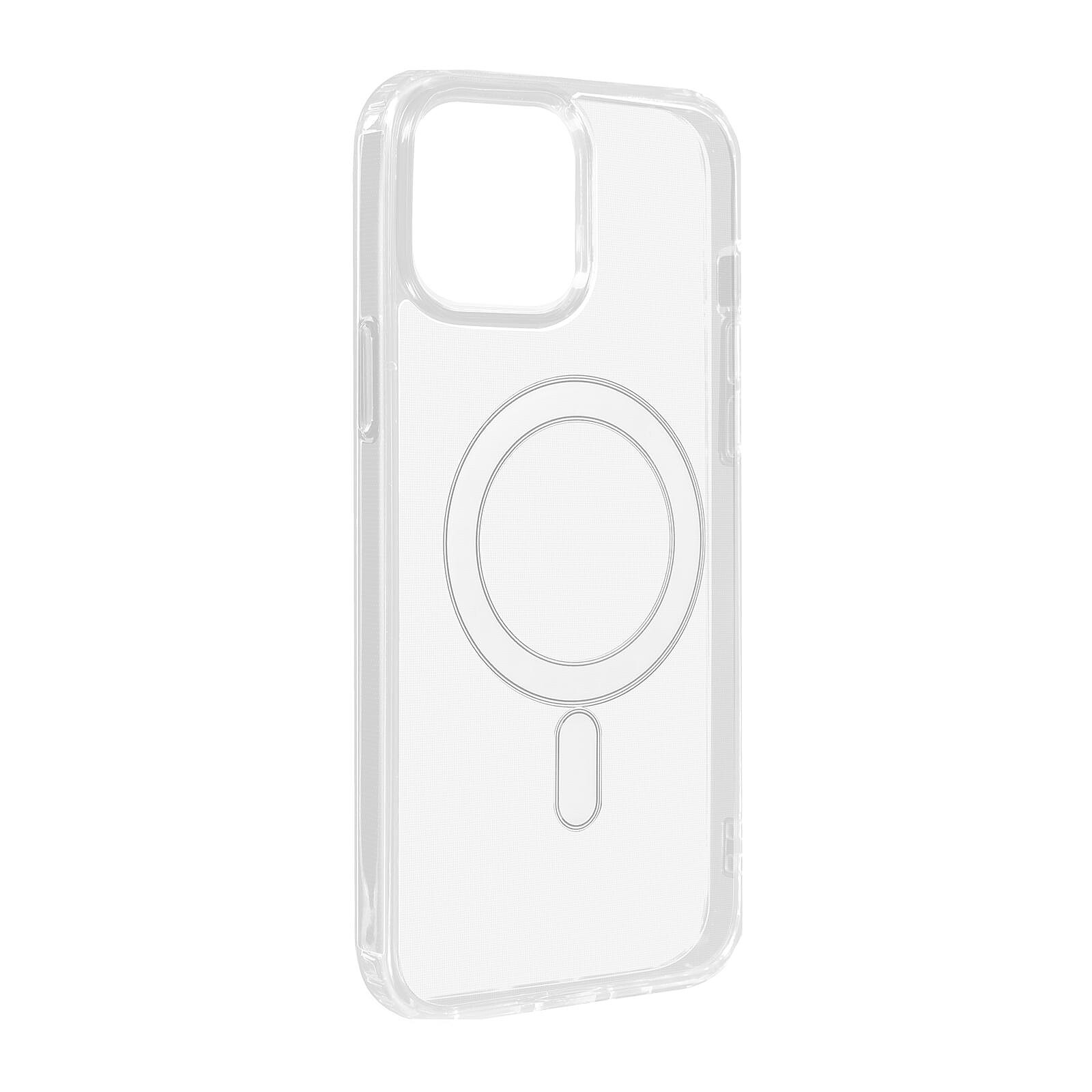 Coque pour iPhone 13 (6,1) - Silicone Transparent avec Cercle magnétique  intégré Phonillico®