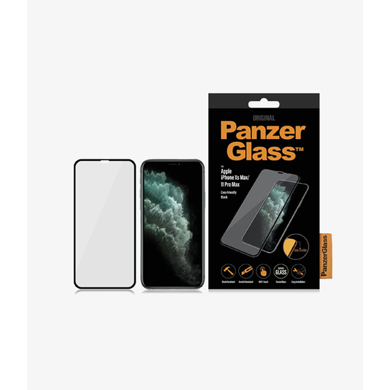 PanzerGlass Case Friendly - Protection d'écran - verre trempé pour iPhone  11 Pro Max, XS Max - transparent Pas Cher