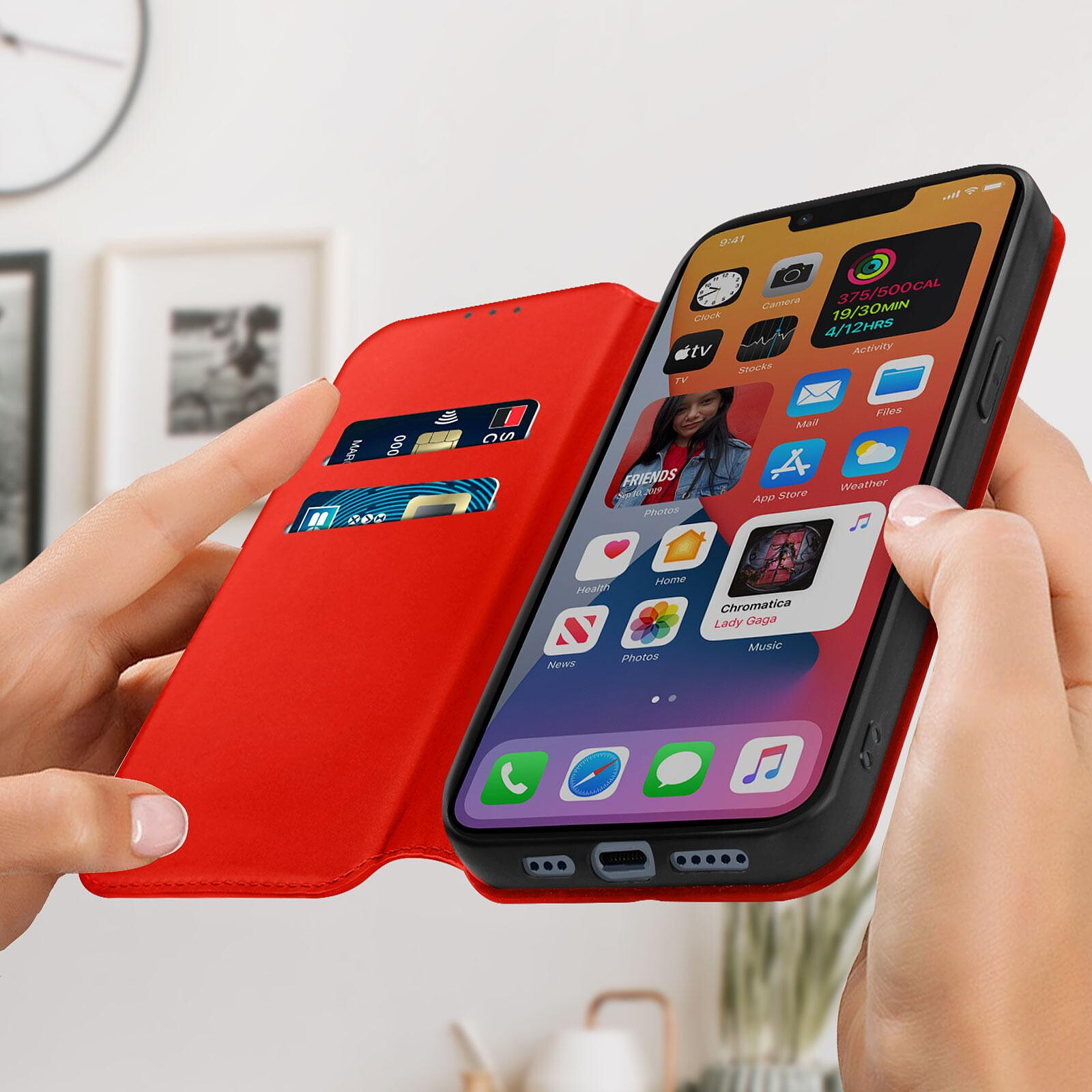 Avizar Housse pour Xiaomi Redmi Note 12 Pro Plus 5G clapet magnétique  porte-carte Support vidéo Rouge - Coque téléphone - LDLC