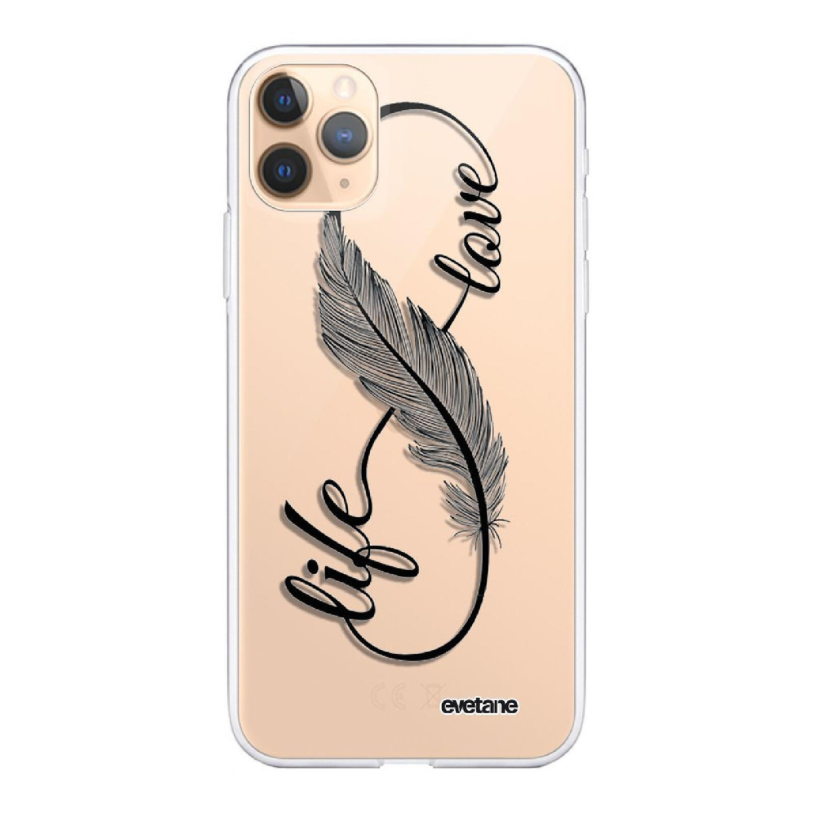 Evetane Coque iPhone 11 Pro Max silicone transparente Motif Chute De Fleurs  ultra resistant - Coque téléphone - LDLC