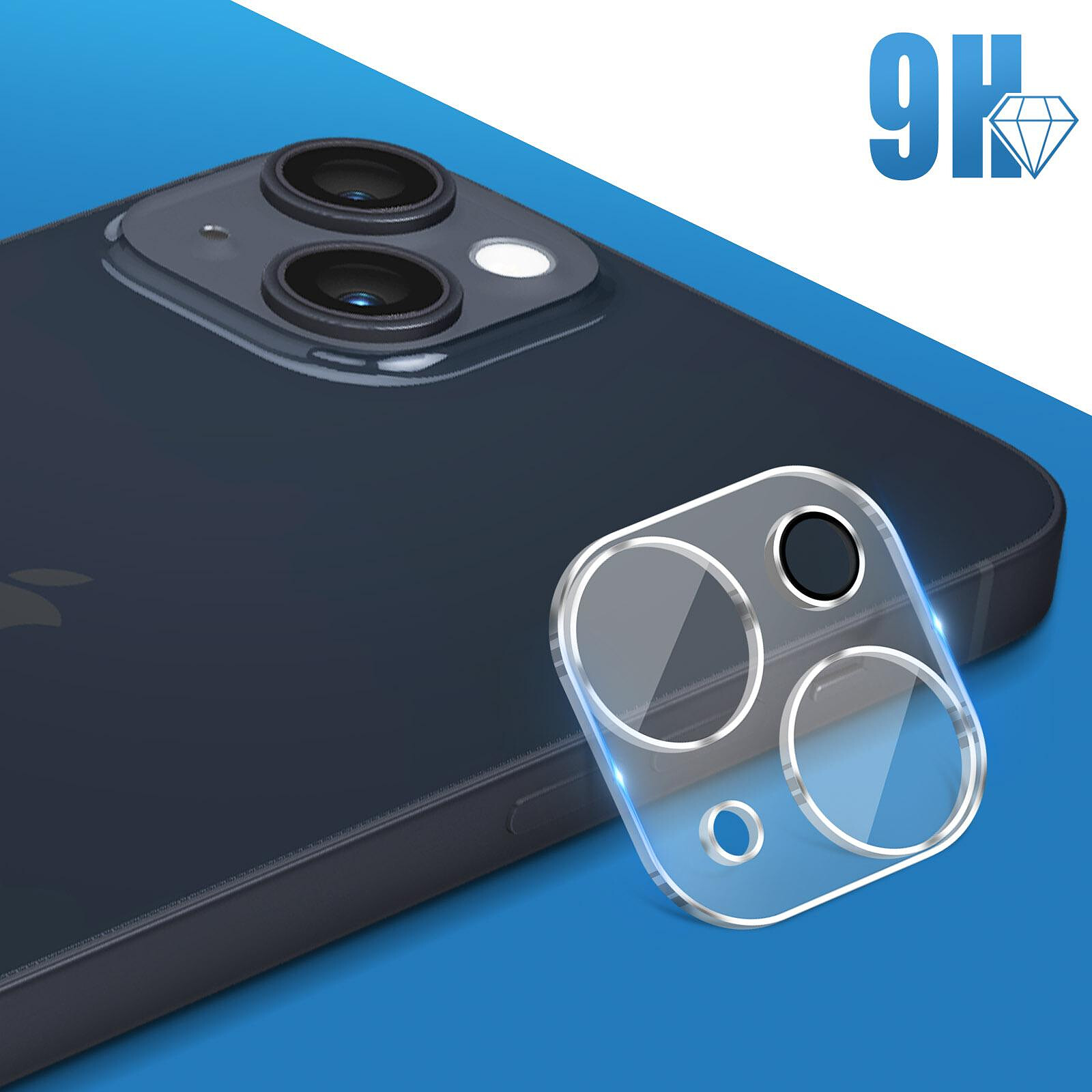 Film Caméra iPhone 14 Pro et 14 Pro Max, en Verre Trempé Dureté 9H,  Protection Totale - Transparent