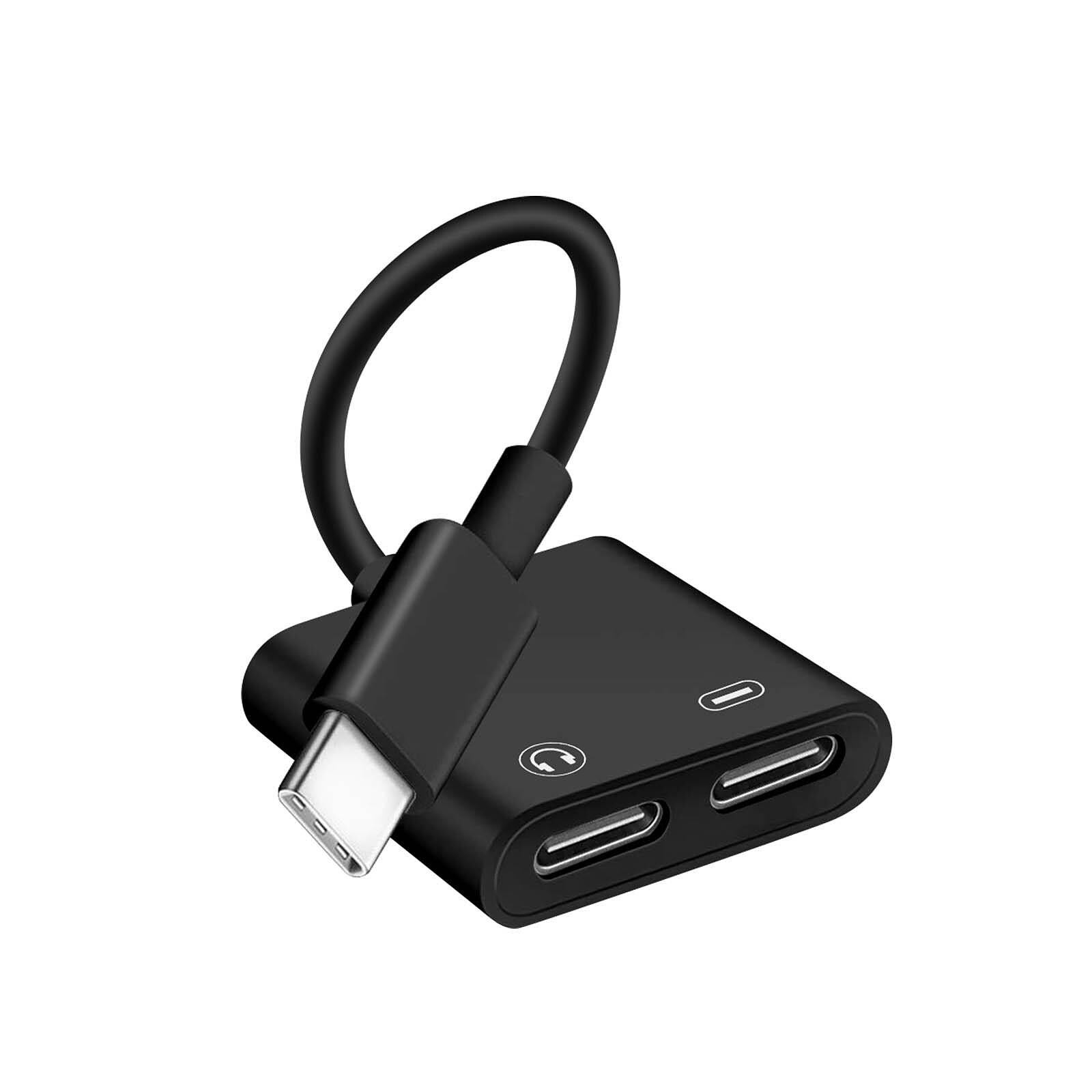 Avizar Câble USB type C vers micro-USB Charge et Sycnhro Rapide Prise  Coudée 30cm Noir - Câble & Adaptateur - LDLC