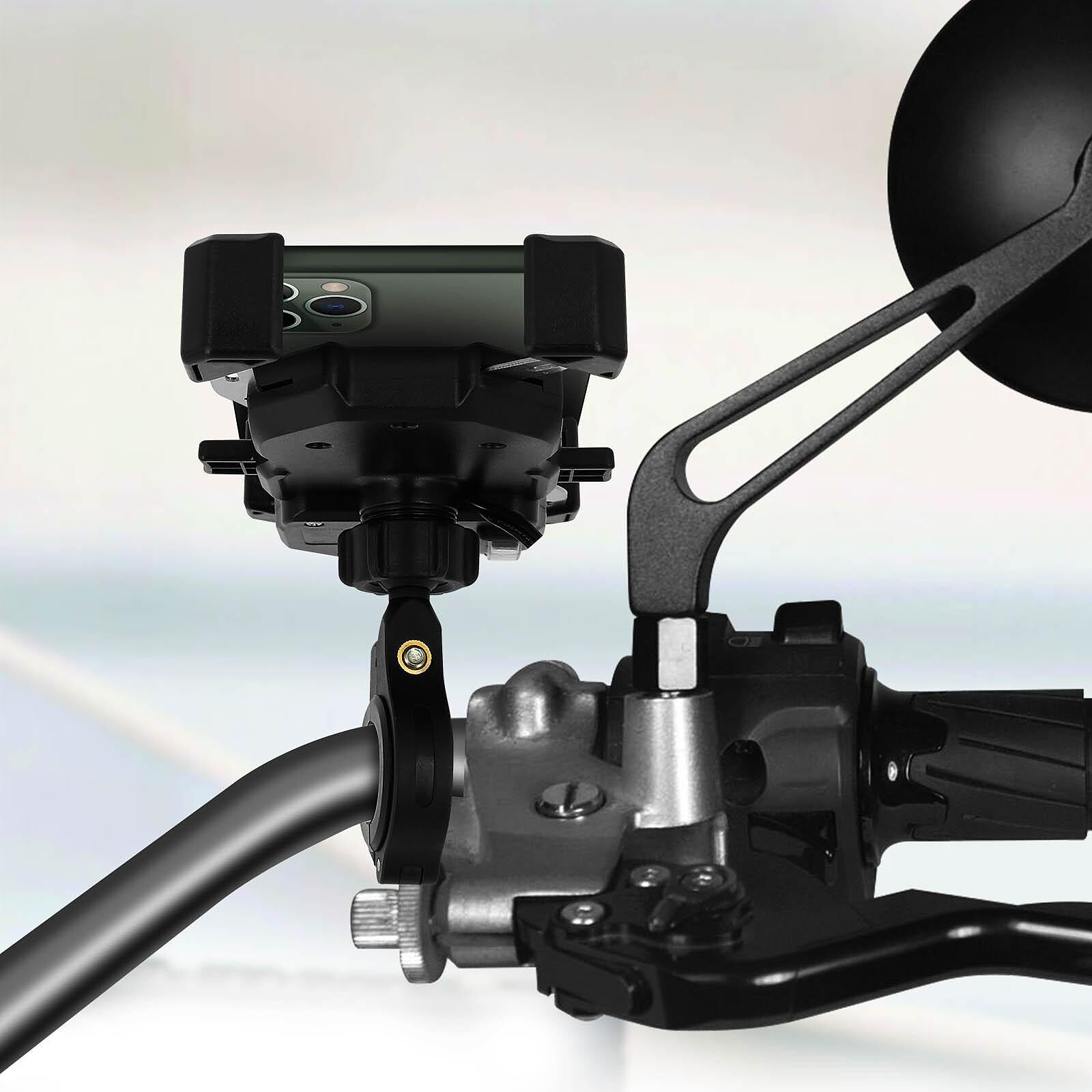 Avizar Support Vélo / Moto Smartphone et GoPro Rotatif Ajustable Solide  Noir - Support voiture - LDLC