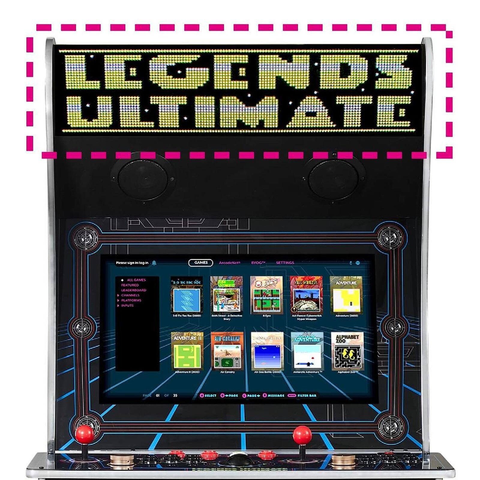 Legends BitPixel pour borne d'arcade Legends Utimate - Console