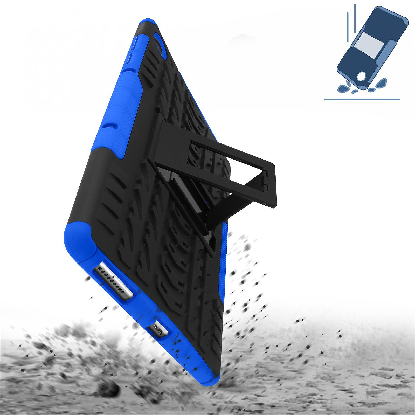 Avizar Coque pour Lenovo Tab M10 Gen 2 Protection Bi-matière avec Béquille  Support Bleu - Etui tablette - LDLC