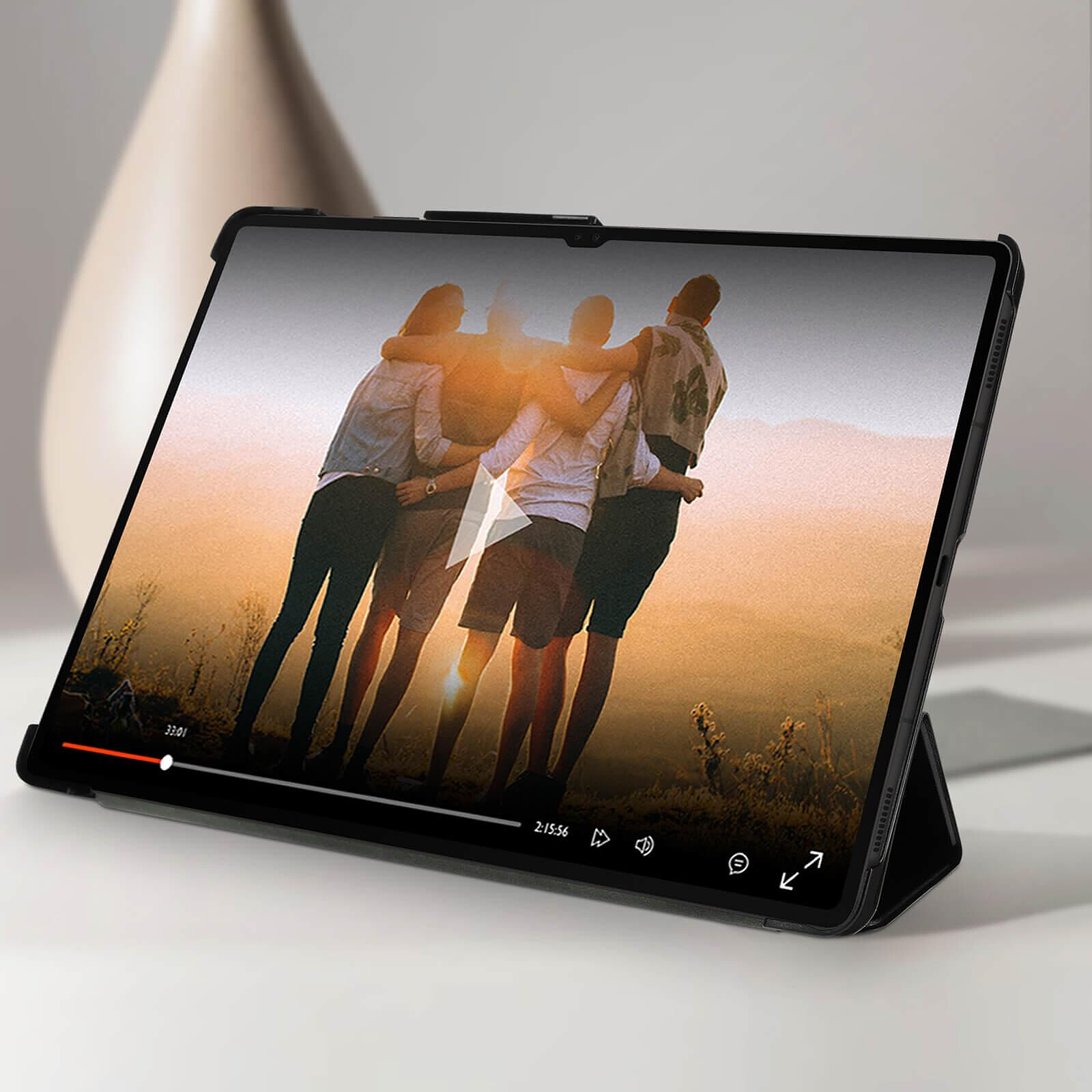 Étui Samsung Tab A9 Plus, Clapet Trifold Support Vidéo / Clavier