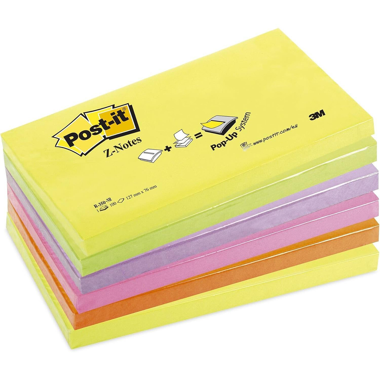 POST-IT Post-it 655S-N Pack de 5 Blocs-Notes Format 127x76 mm