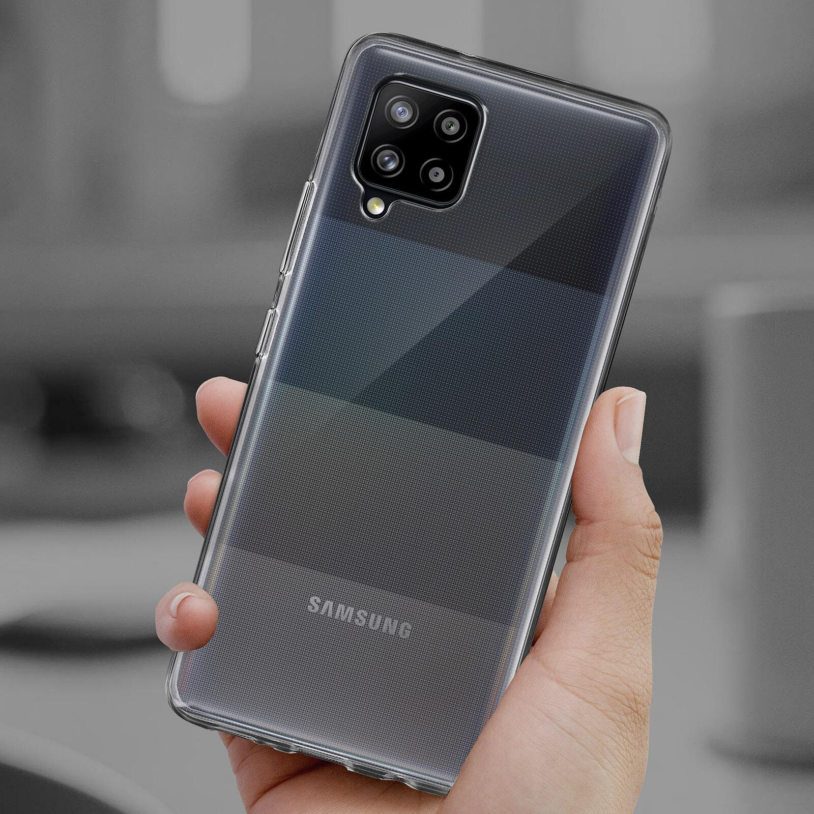 Avizar Coque pour Samsung Galaxy A42 5G Souple et Film Verre Trempé Dureté  9H Transparent Noir - Coque téléphone - LDLC