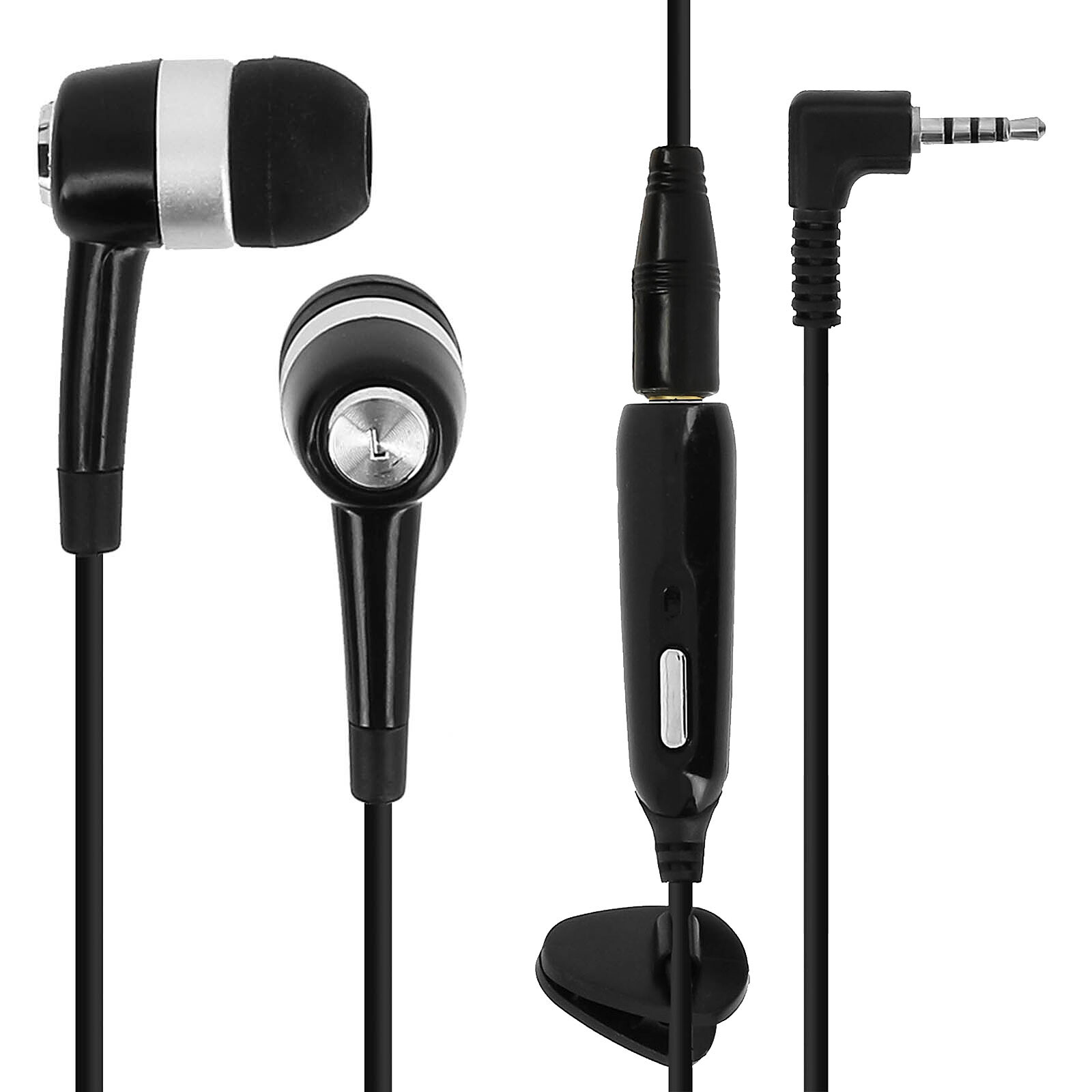 Avizar Ecouteurs Noir pour Téléphones portables avec prise Jack 2.5 mm ou  Jack 3.5 mm - Kit piéton et Casque - LDLC