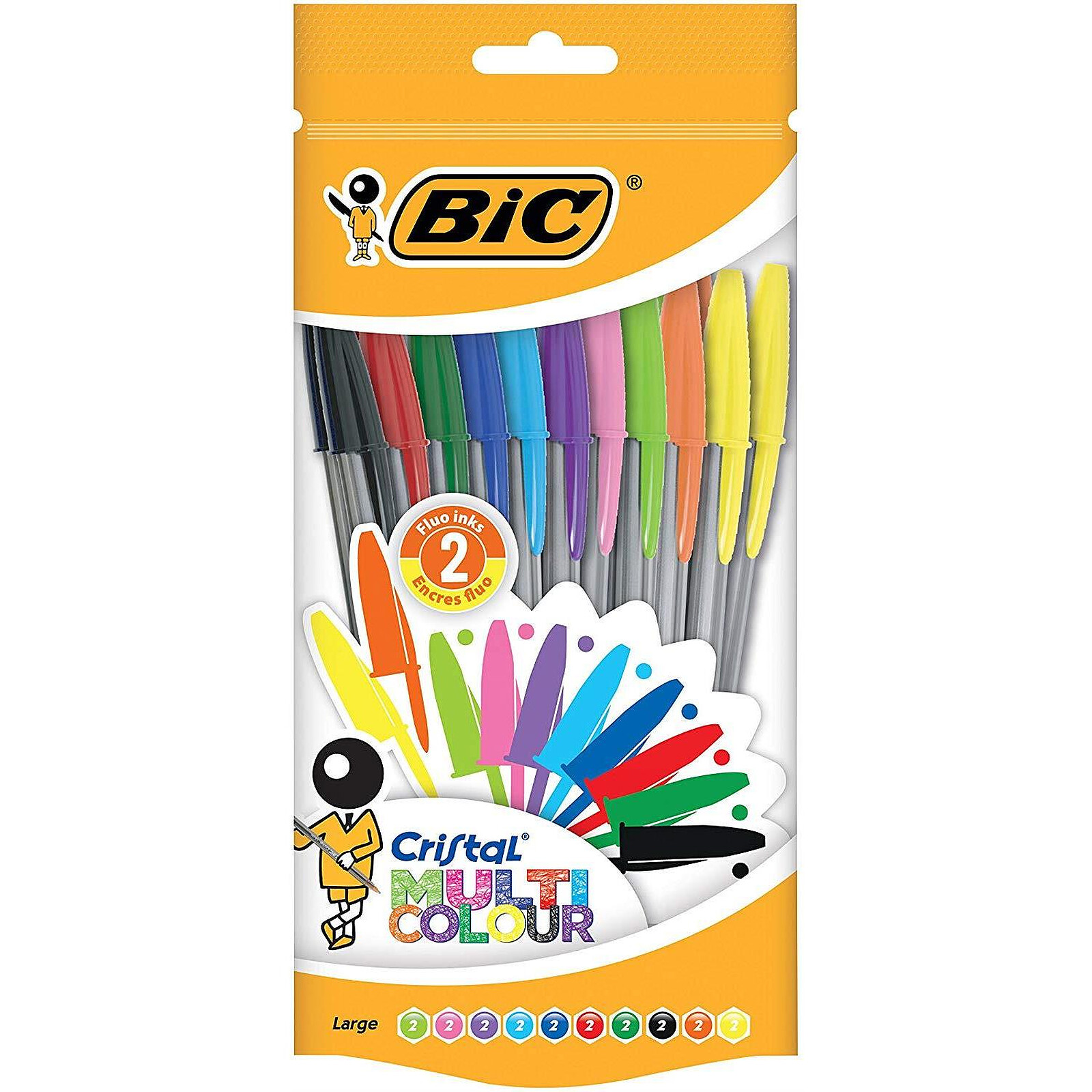 BIC Pack de 20 Stylos Cristal Multicolor - Stylo & feutre - LDLC