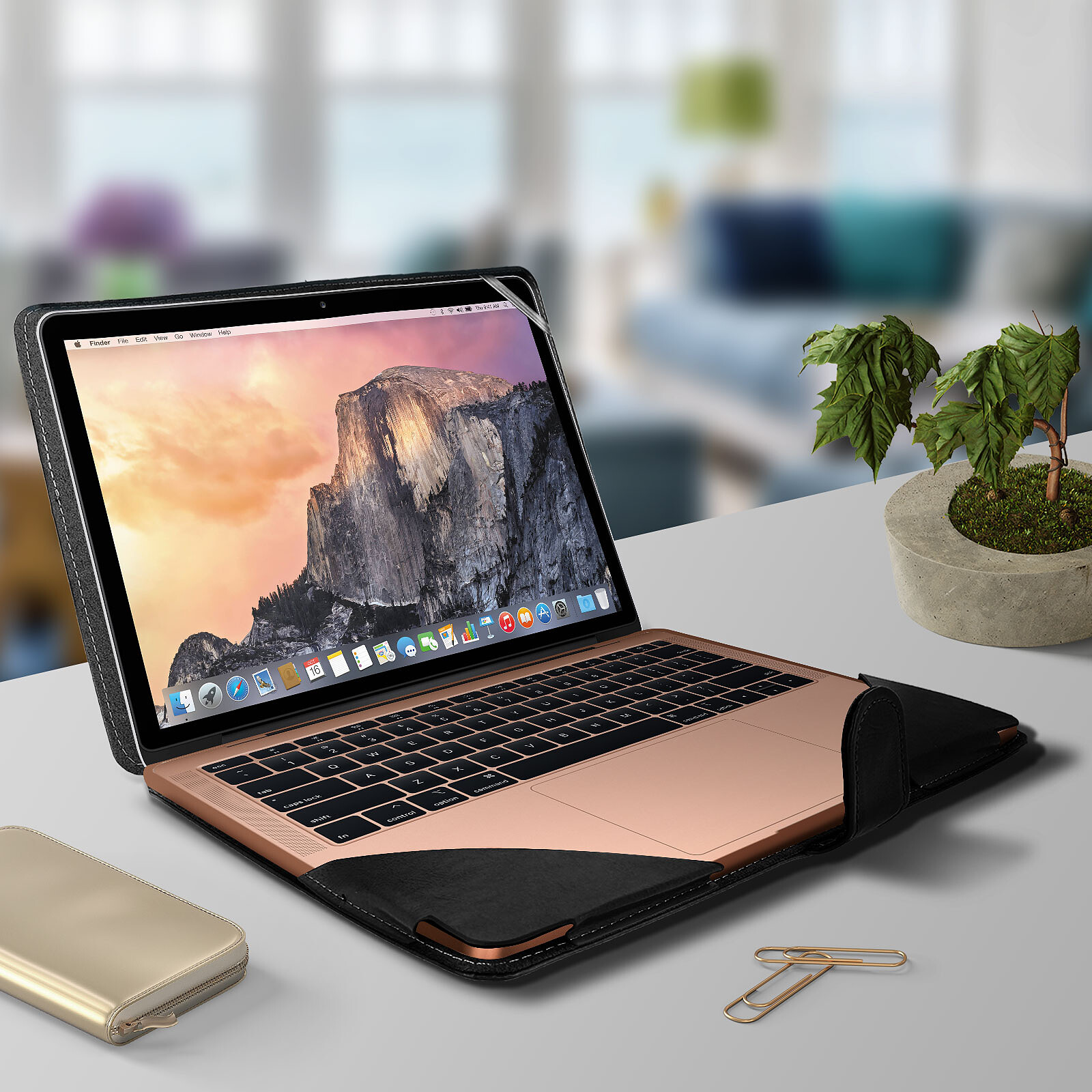 Housse en cuir magnétique pour MacBook 2020, étui pour ordinateur