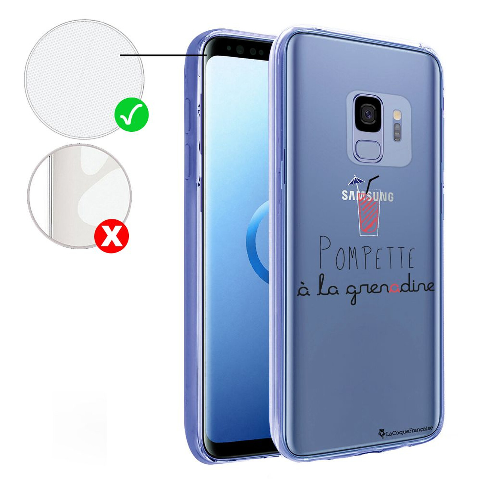 موقع تيلا LA COQUE FRANCAISE Coque Samsung Galaxy S9 360 intégrale transparente Pompette à la grenadine Tendance - Coque téléphone LaCoqueFrançaise sur LDLC