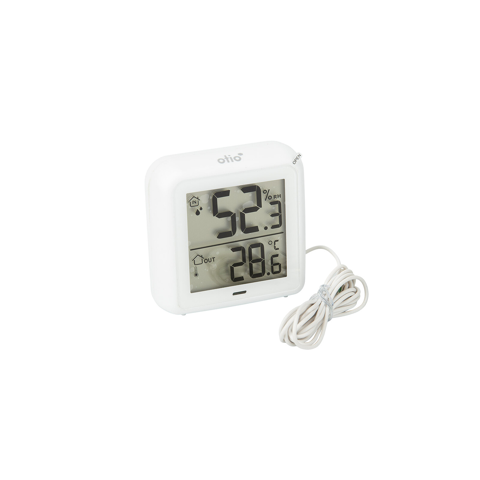 Otio - Thermomètre –hygromètre à sonde de température filaire blanc -  Station Météo - LDLC