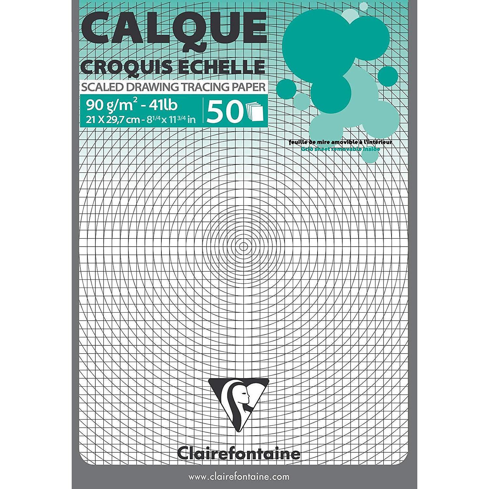Papier Calque A3 29,7 x 42 cm 10 feuilles 90g Clairefontaine