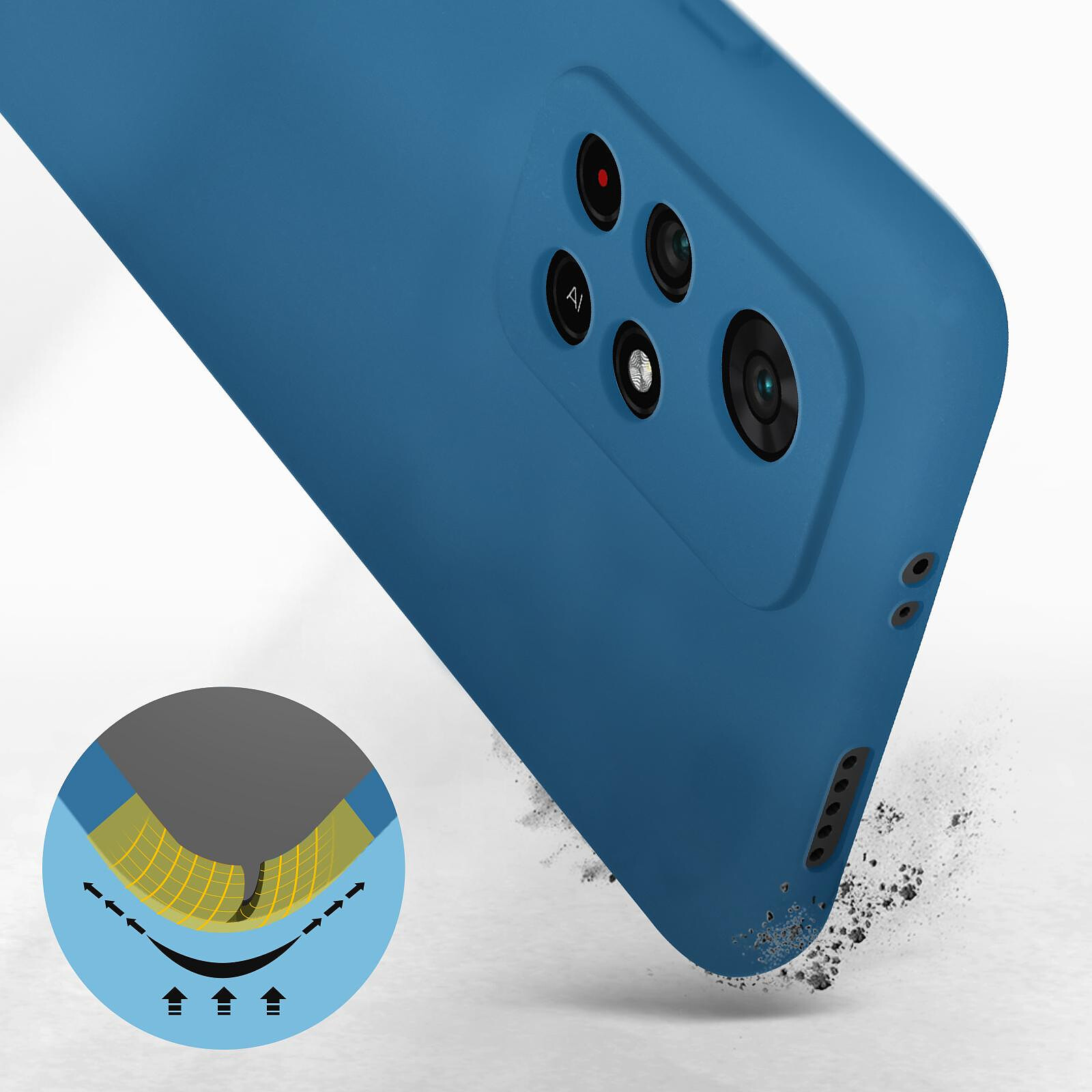 Avizar Housse pour Xiaomi Poco M4 Pro 4G Portefeuille Fonction Support  Vidéo bleu nuit - Coque téléphone - LDLC