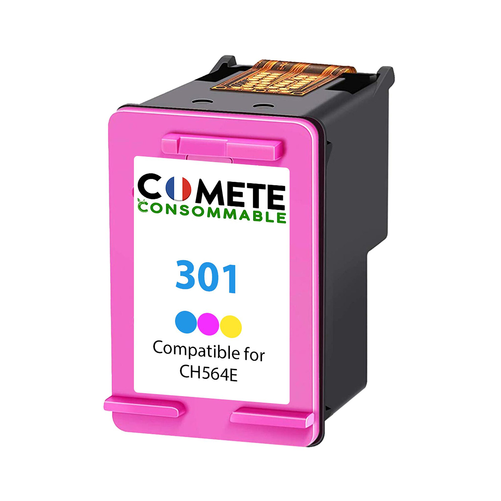 COMETE - HP 301 - 1 cartouche d'encre compatible avec HP 301 pour imprimante  HP - Couleur - Marque française - Cartouche imprimante - LDLC