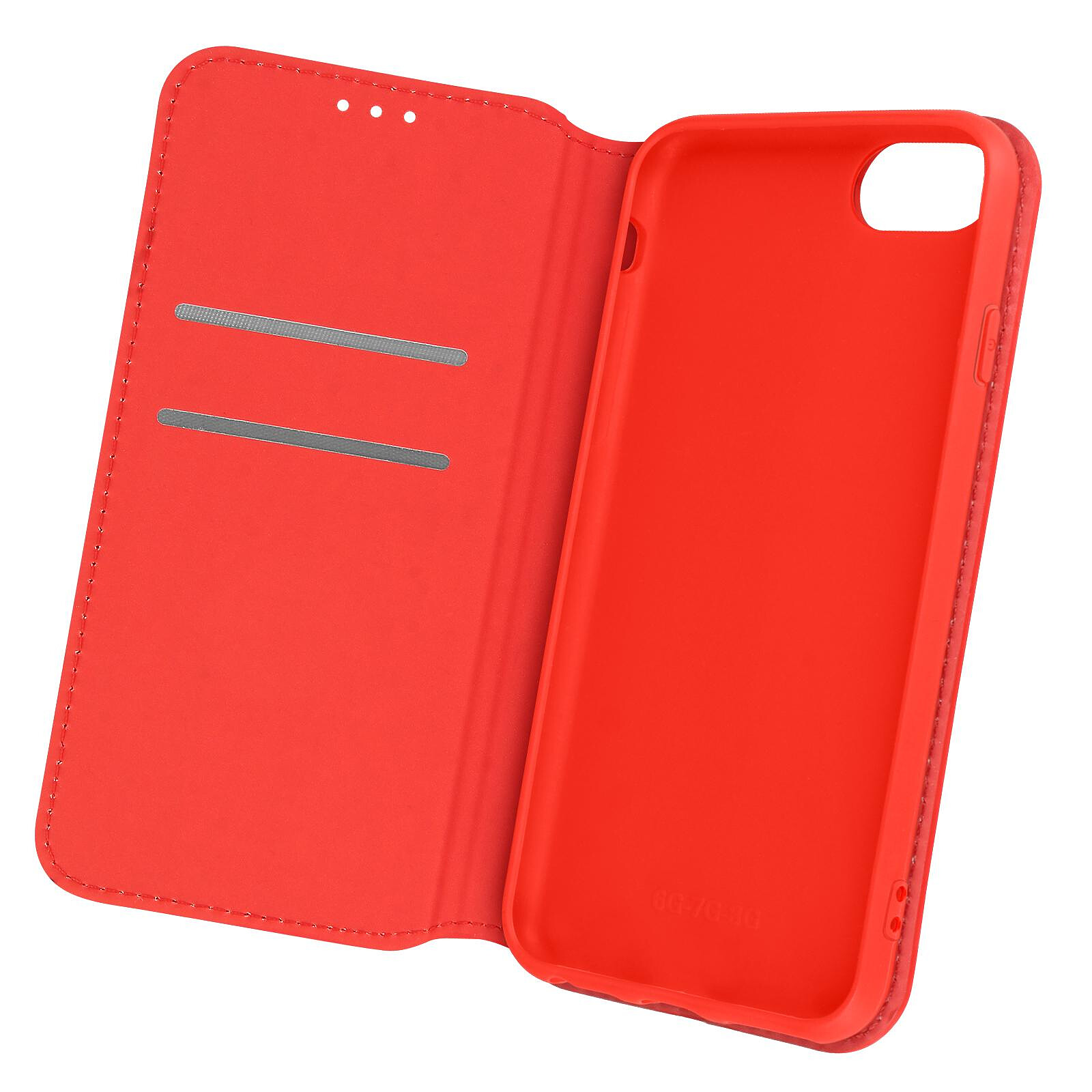 Avizar Housse pour iPhone 13 Mini Folio Portefeuille Fonction Support Rouge  - Coque téléphone - LDLC
