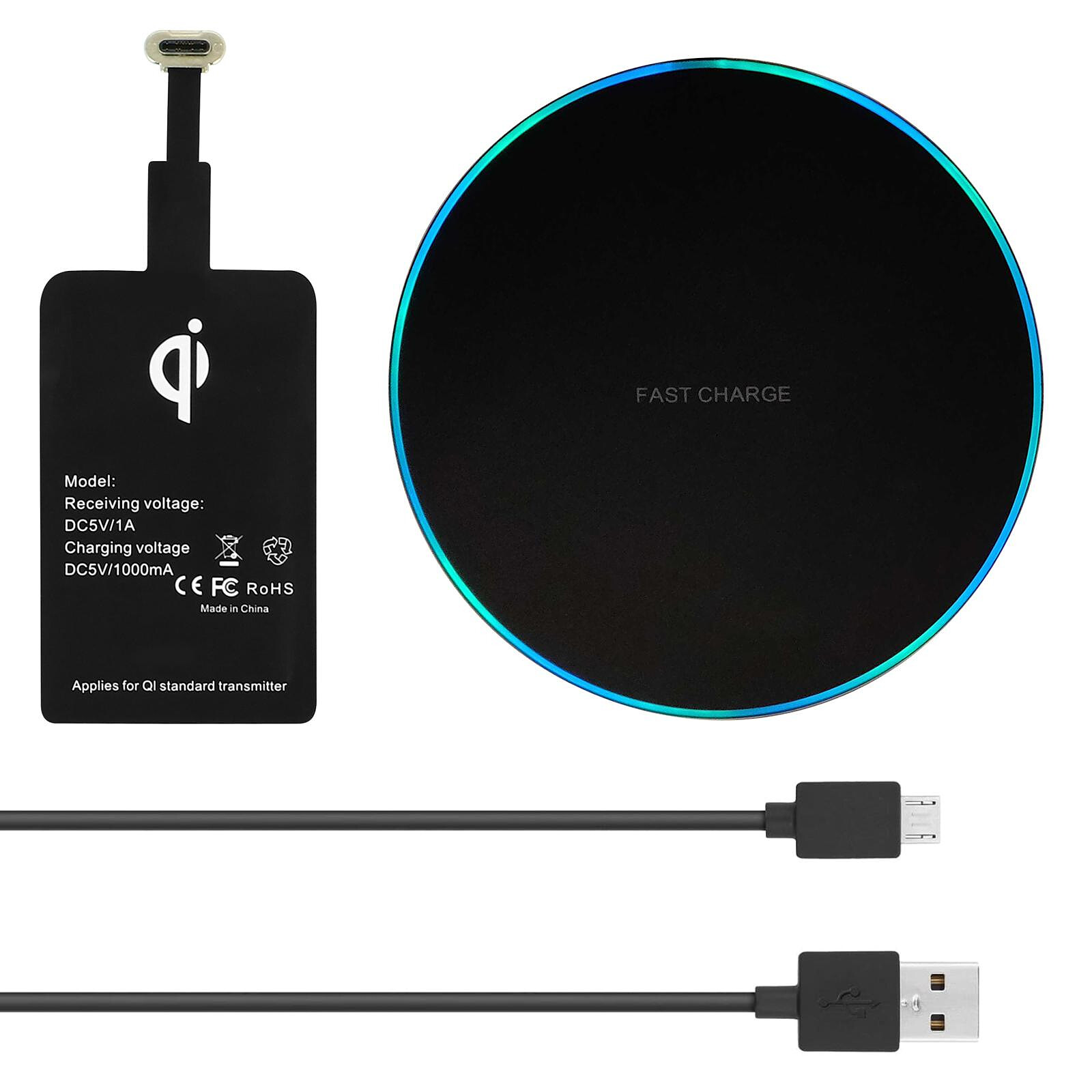 Avizar Pack Chargeur Qi et Nappe de Transformation USB Type C Charge Sans  Fil Noir - Chargeur téléphone - LDLC