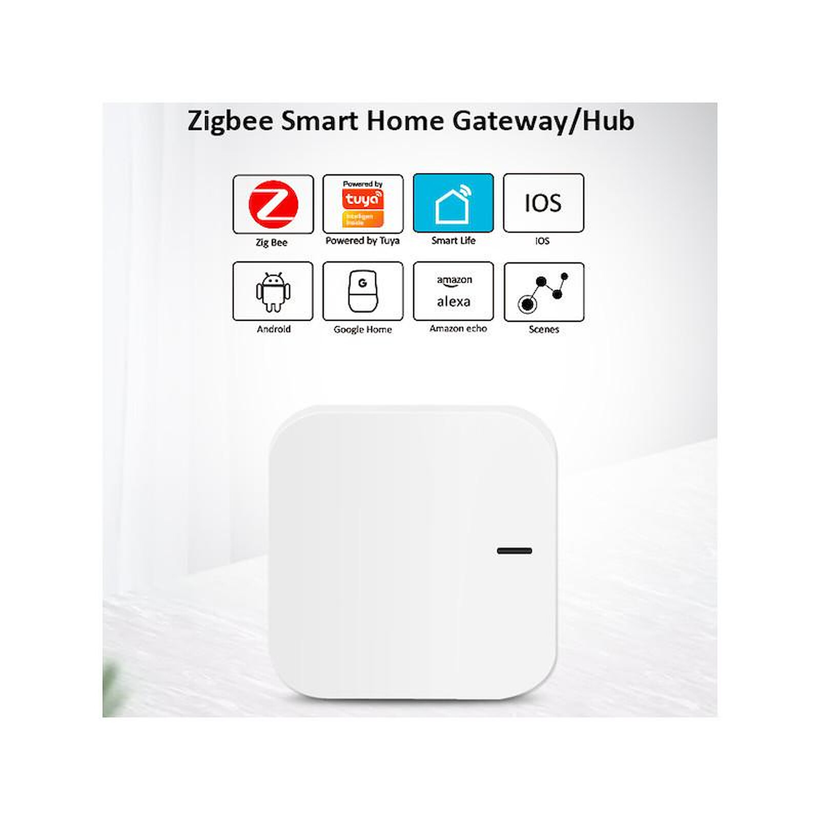 Passerelle Zigbee 3.0 - Hub - 50 appareils - WiFi sans fil - Android/iOS