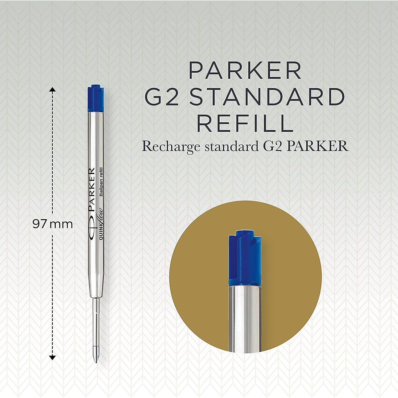 Parker Recharge Stylo bille Quinkflow pointe moyenne bleue - Stylo & feutre  - Garantie 3 ans LDLC
