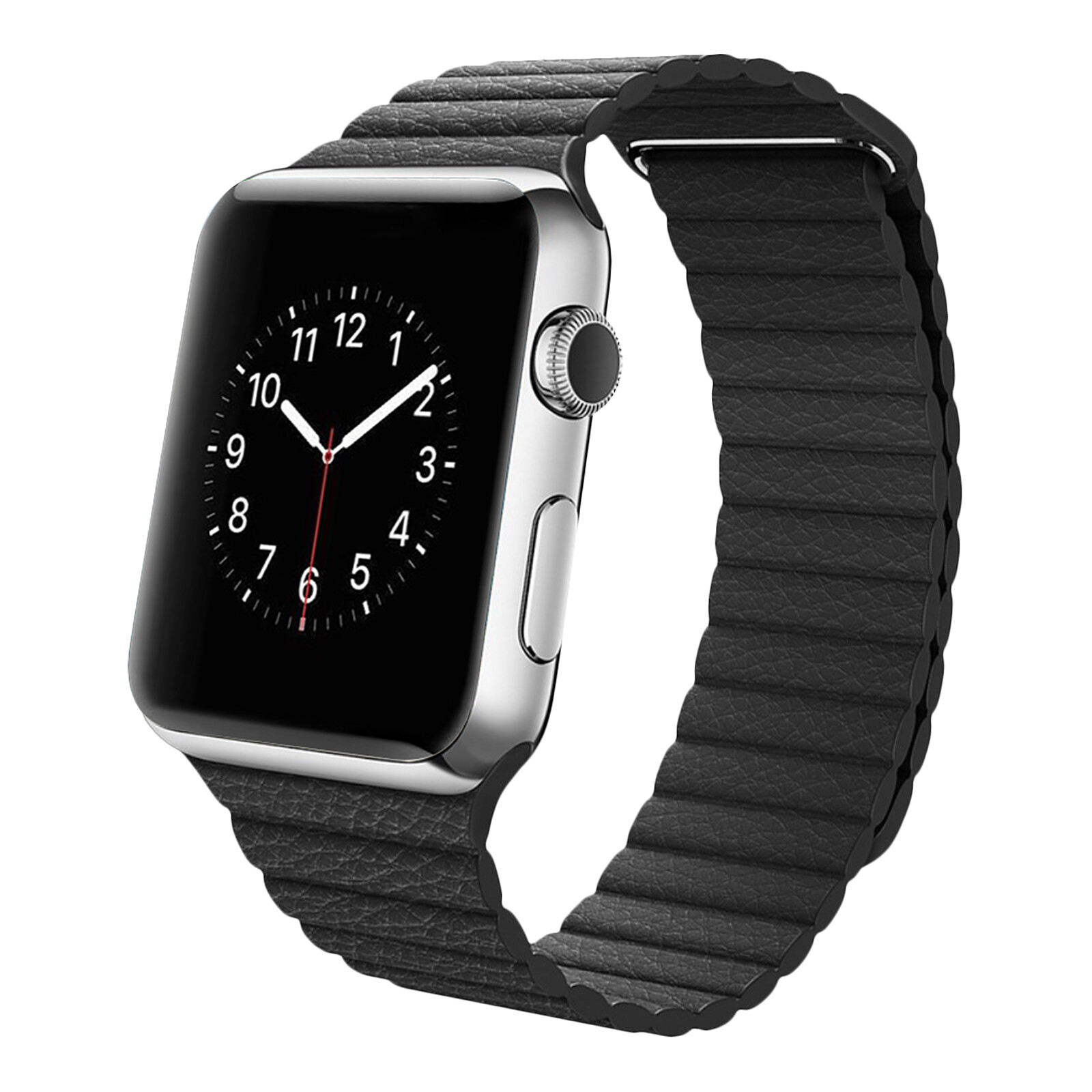 Bracelet cuir Apple Watch (noir) 