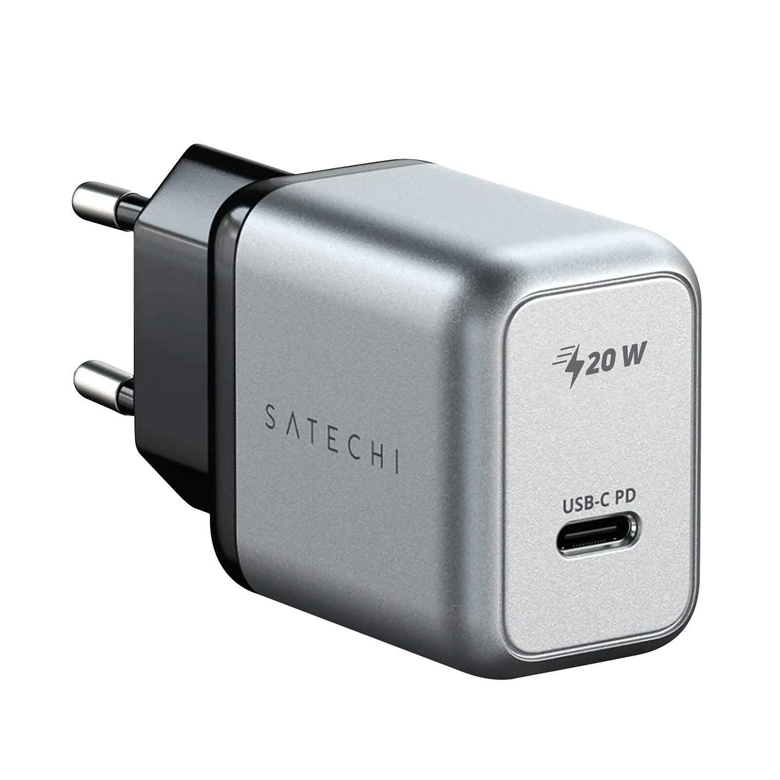 Chargeur Voiture Ordinateur 72W avec USB C Power Delivery + USB, Satechi -  Gris Sidéral - Français