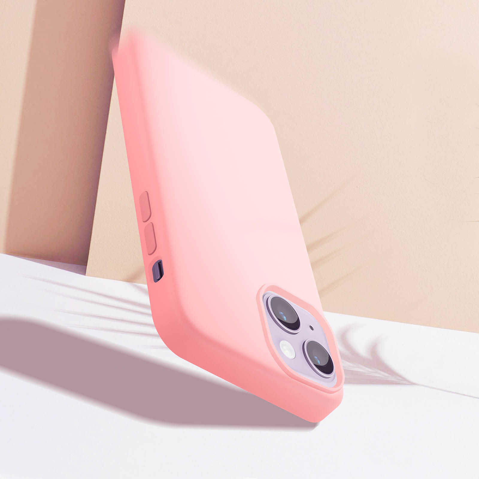 Avizar Coque Cordon pour iPhone 15 Semi-Rigide Lanière Tour du Cou 80cm  Rose - Coque téléphone - LDLC