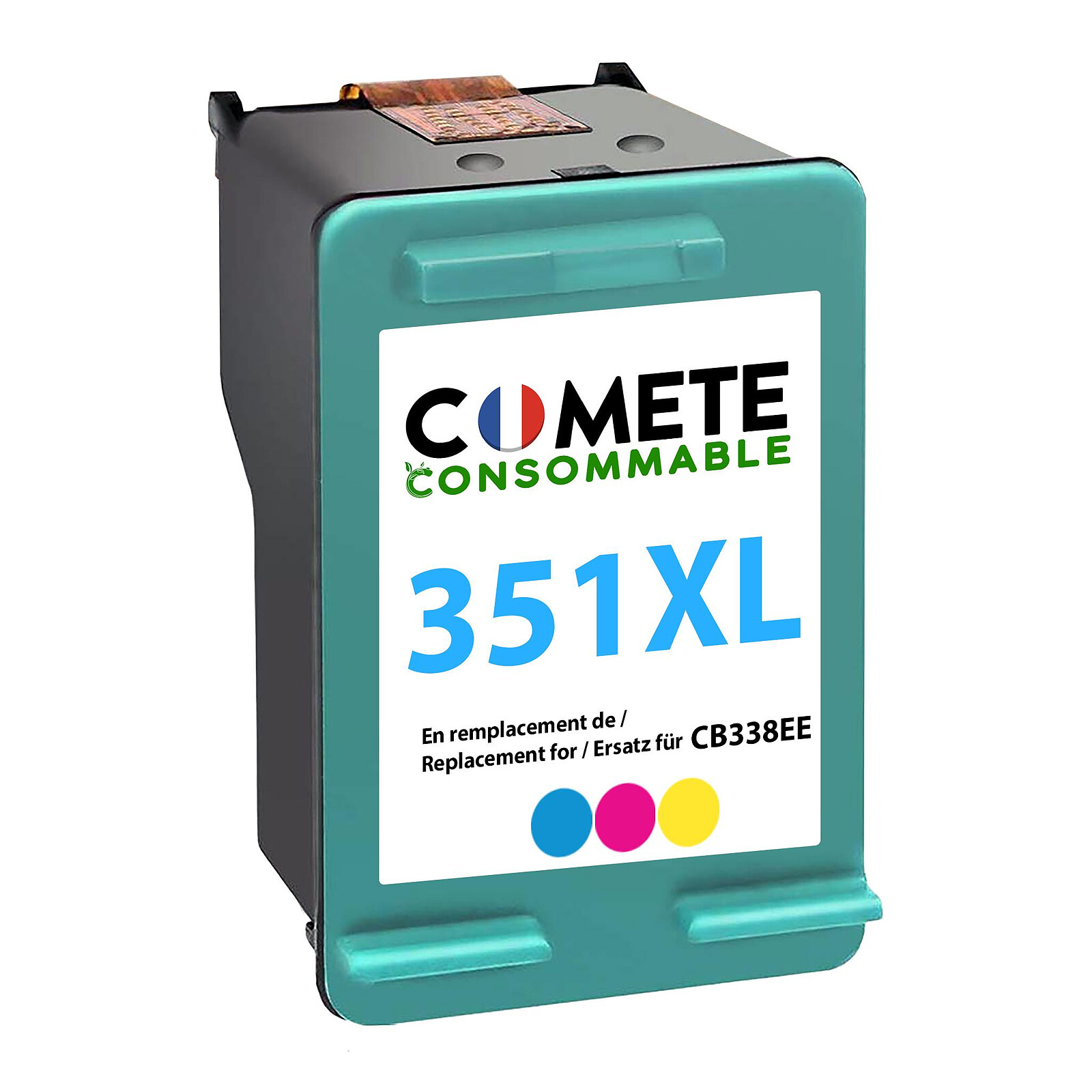 COMETE - HP 302 - 2 Cartouches compatibles HP 302XL - Couleur - Marque  française - Cartouche imprimante - LDLC
