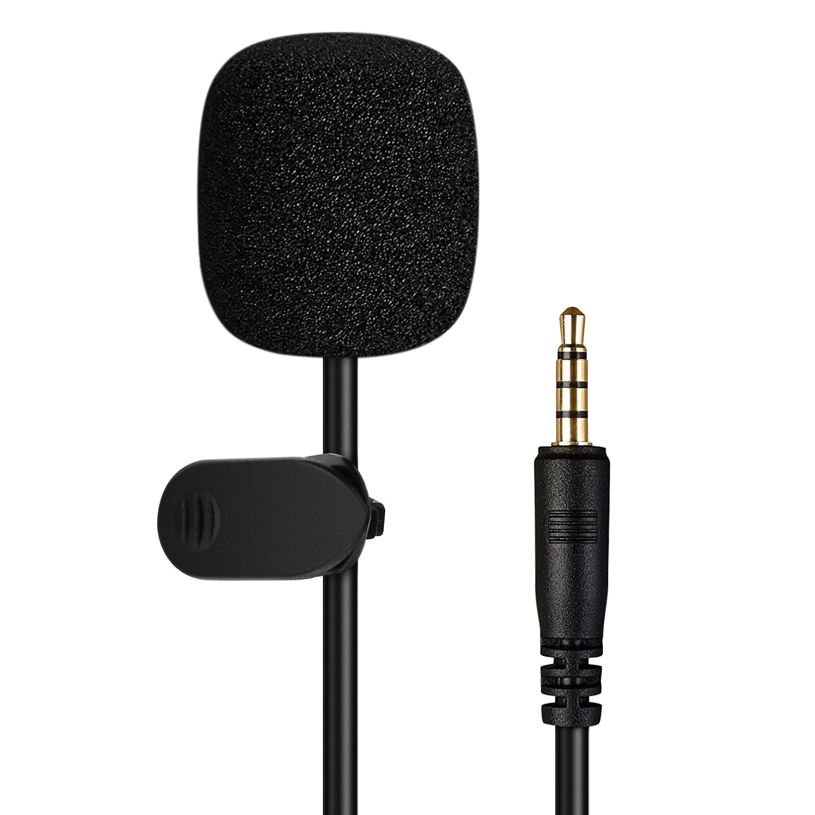 Noir Speedlink Spes Microphone Cravate avec Agrafe Amovible, Réduction du Bruit, Fiche Jack 3,5 Mm 