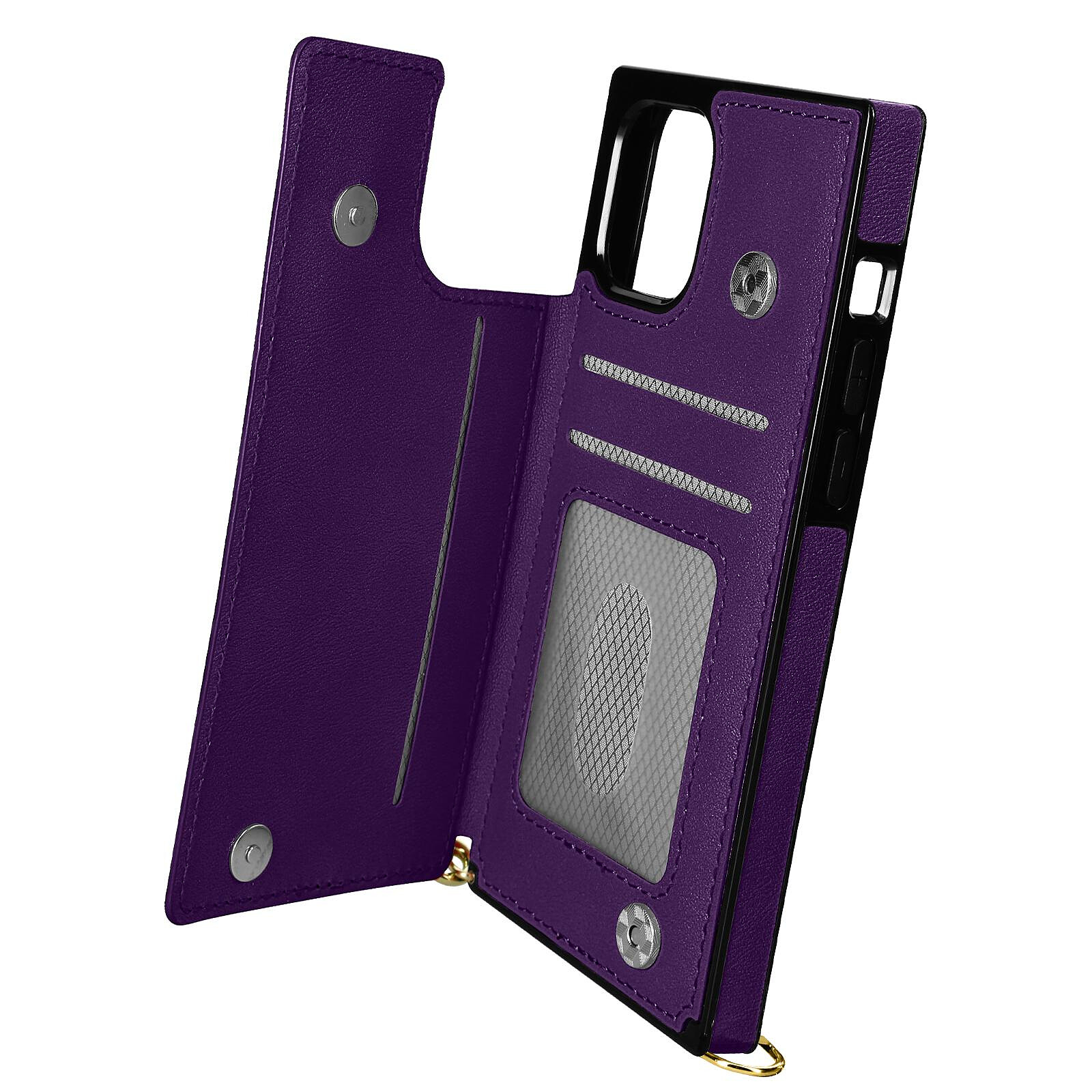 Avizar Coque Cordon pour iPhone 11 Pro Max avec Porte-cartes Support Vidéo  Lanière violet foncé - Coque téléphone - LDLC