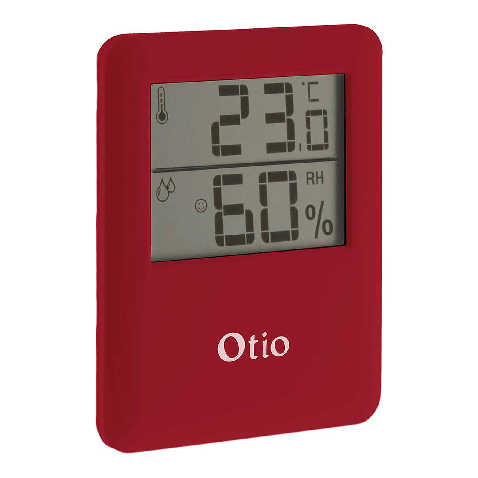 Thermomètre hygromètre magnétique rouge - Otio - Station Météo - LDLC
