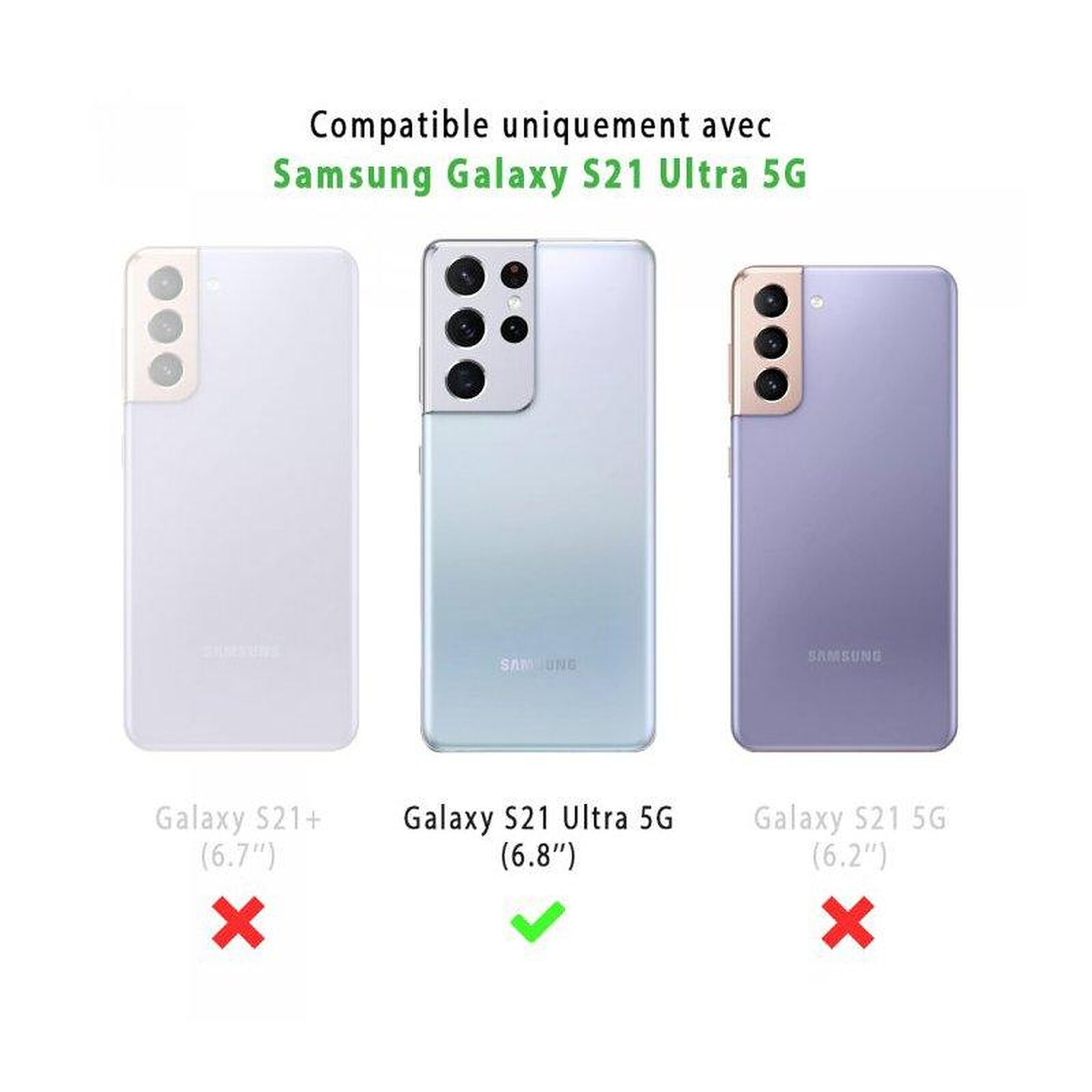 Evetane Coque Samsung Galaxy S21 Ultra 5G Silicone liquide Bleu Marine + 2  Vitres en Verre trempé Protection écran Antichocs - Coque téléphone - LDLC