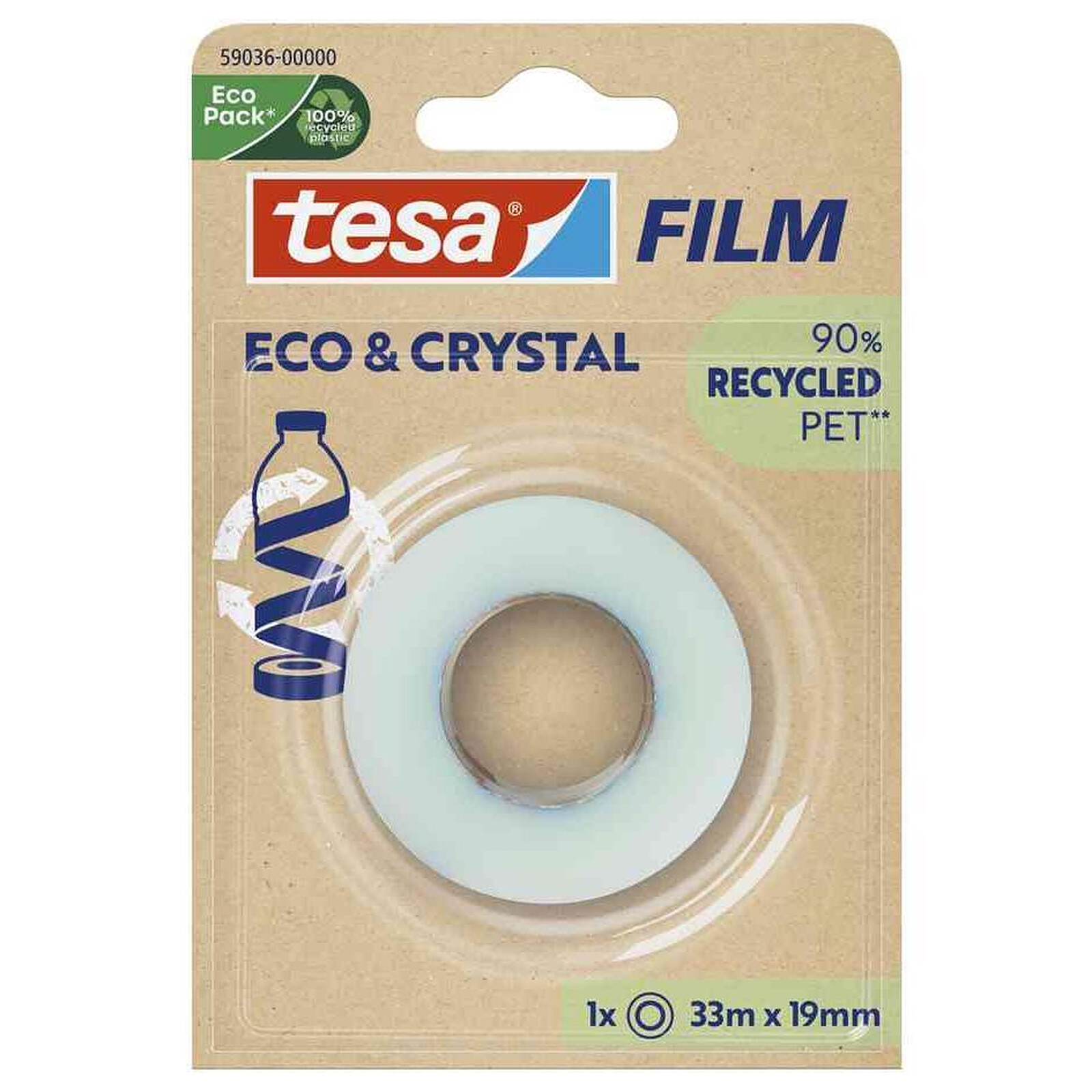 tesa Tesafilm Eco&Clear 1 rouleau 33m x 19mm - Ruban adhésif & colle - LDLC