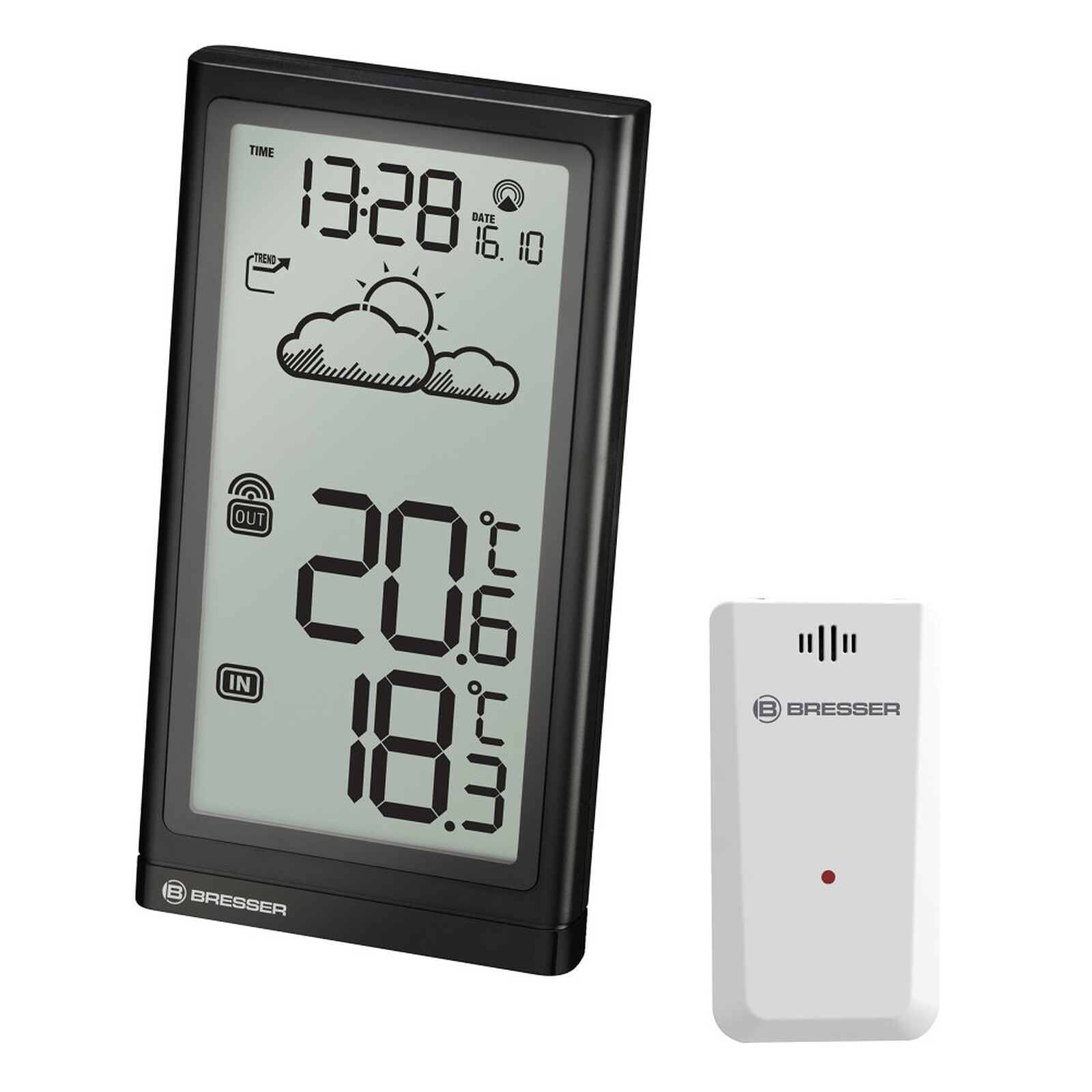 Station météo avec thermomètre et grand écran LCD - Bresser 