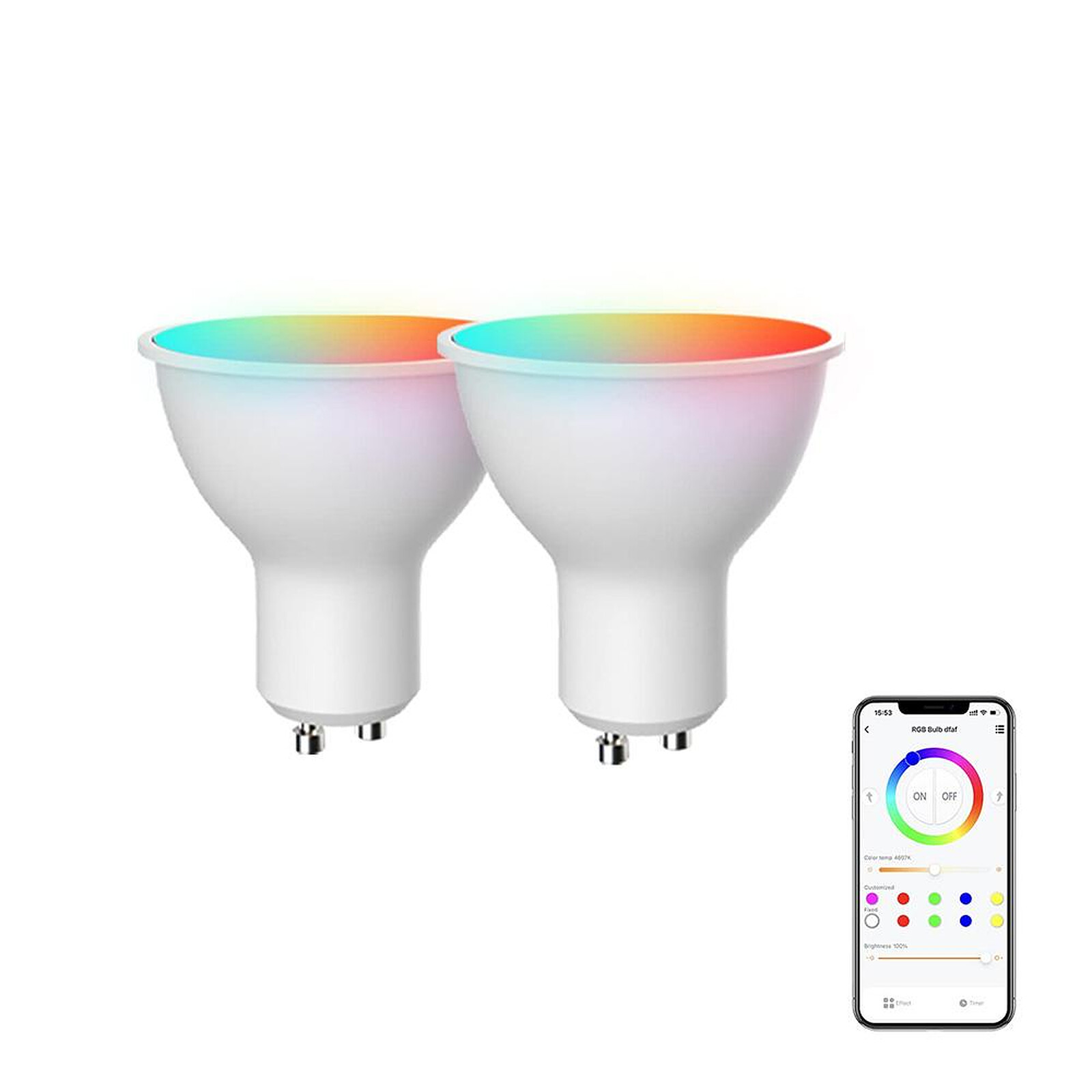 Nivian - Ruban LED multicolore 2m NVS-RGBSTRIP-2-W - Ampoule